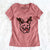 Red Nose Pug Boston Terrier Mix - Bella - Women's V-neck Shirt