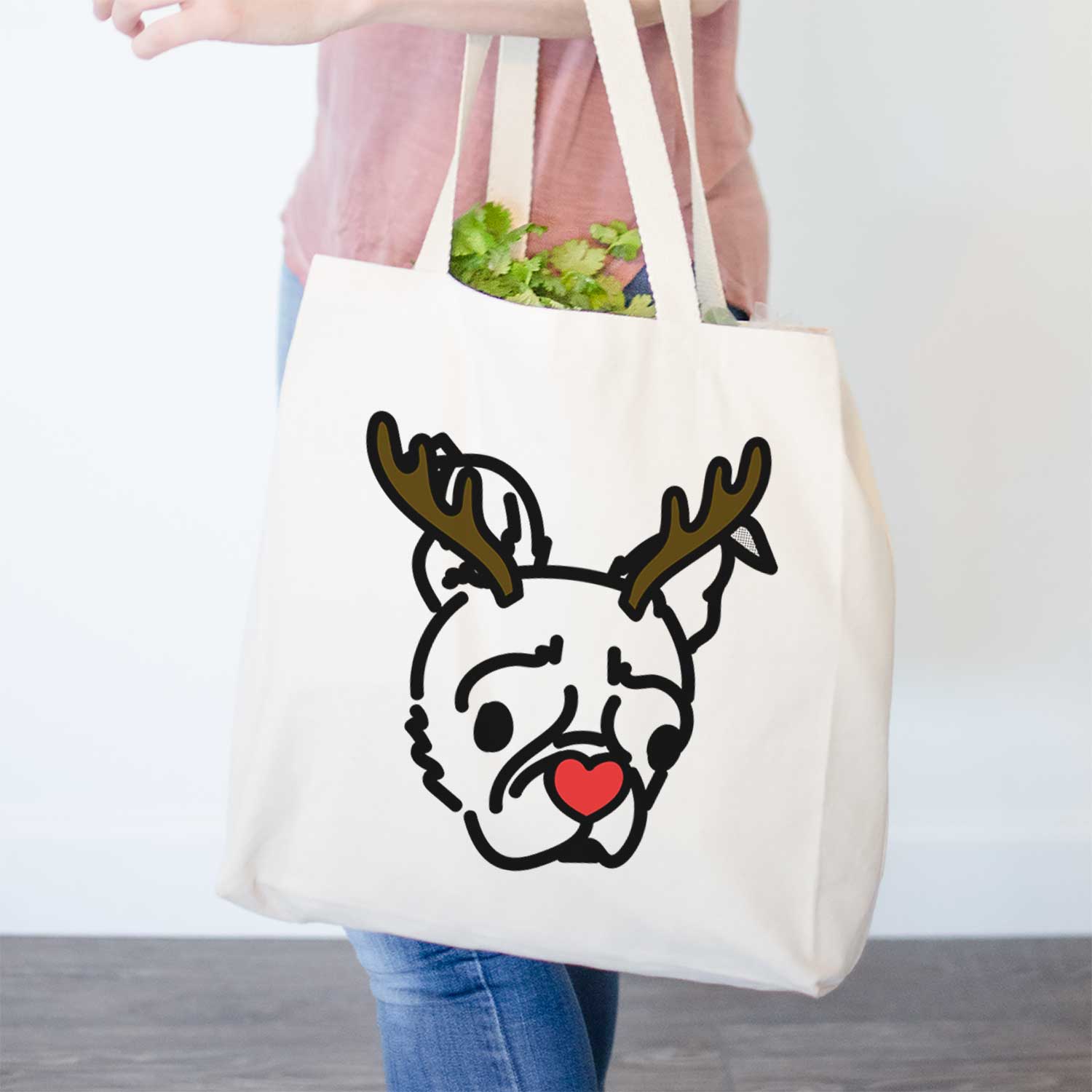 Red Nose Pug Boston Terrier Mix - Bella - Tote Bag