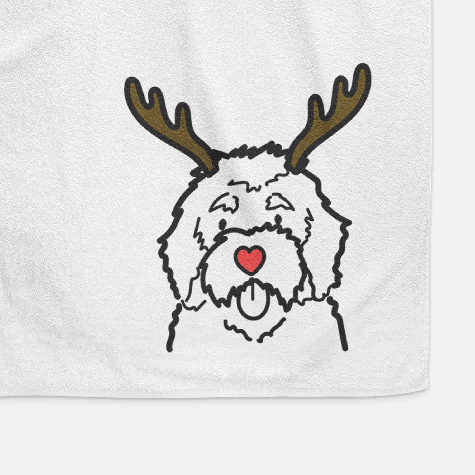 Red Nose Bernedoodle - Decorative Hand Towel