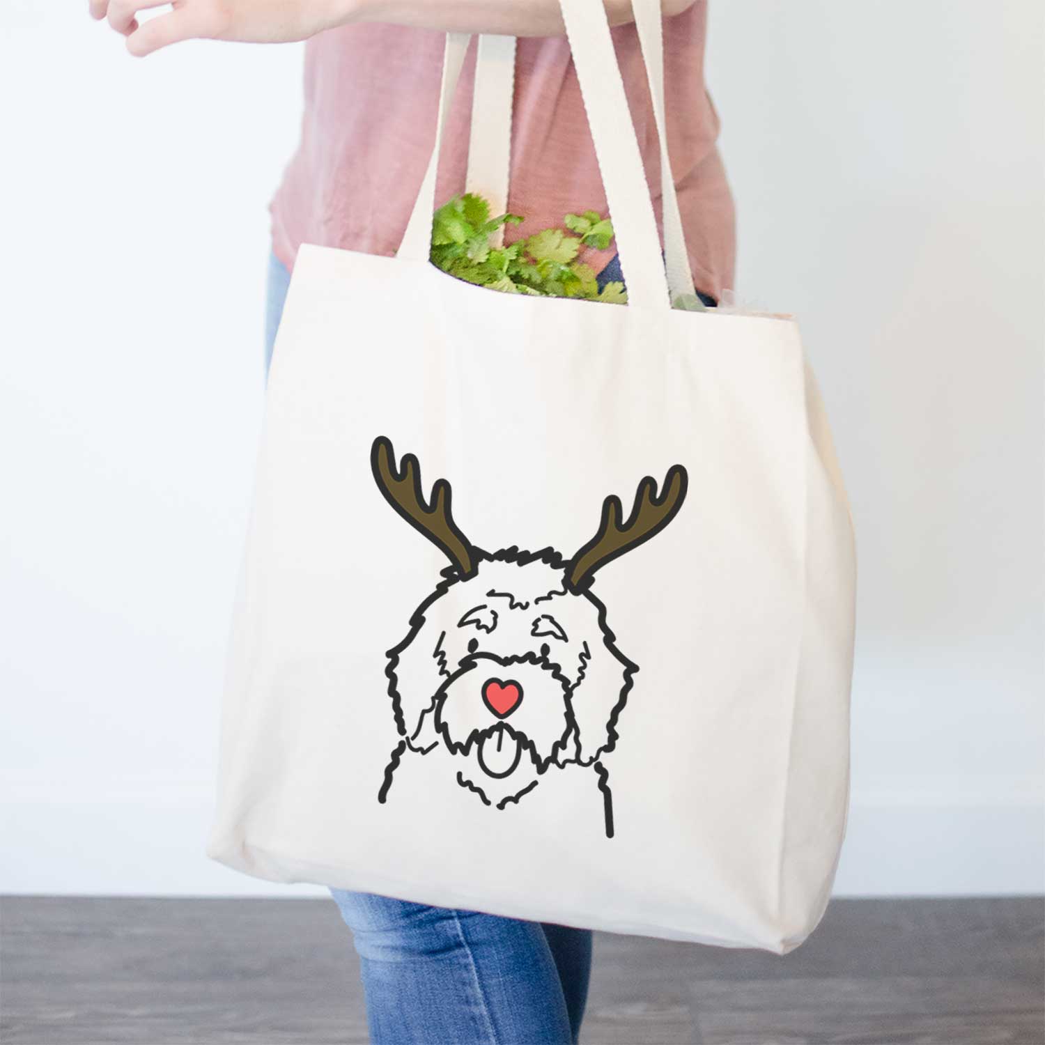 Red Nose Bernedoodle - Tote Bag