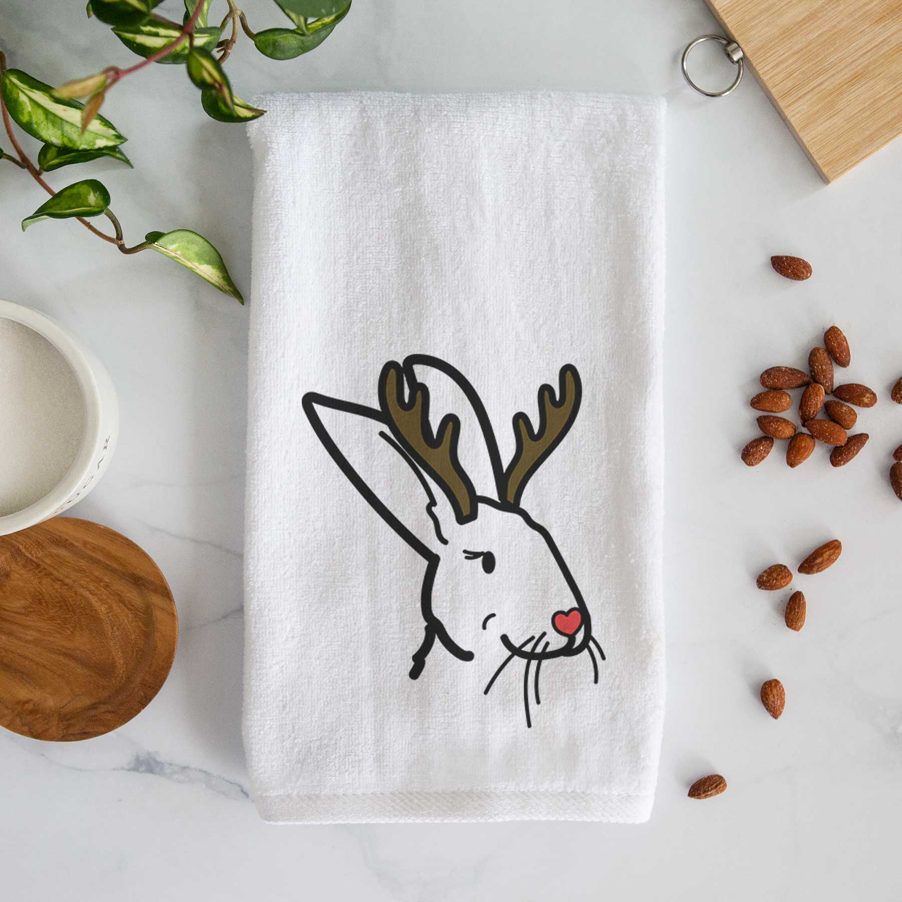 Red Nose Rex Rabbit - Betsy - Decorative Hand Towel