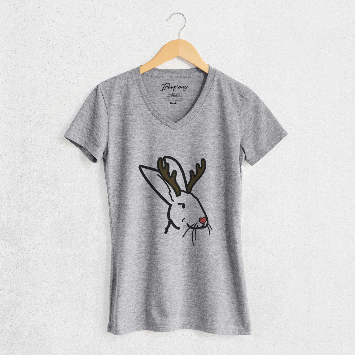 Red Nose Rex Rabbit - Betsy - Women's V-neck Shirt