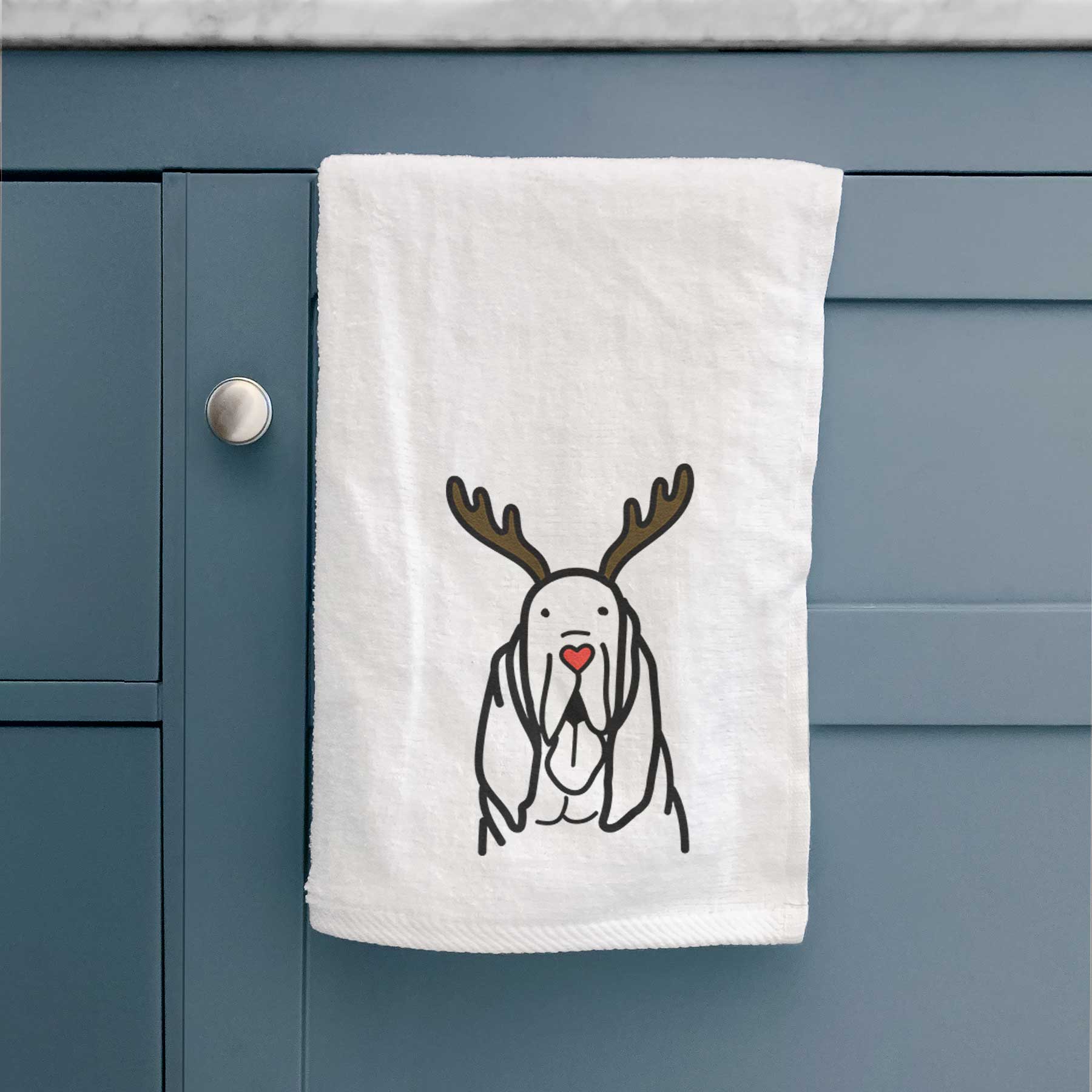 Red Nose Bloodhound - Decorative Hand Towel