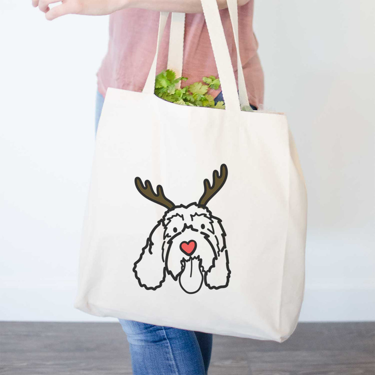 Red Nose Portguese Water Dog - Bo - Tote Bag