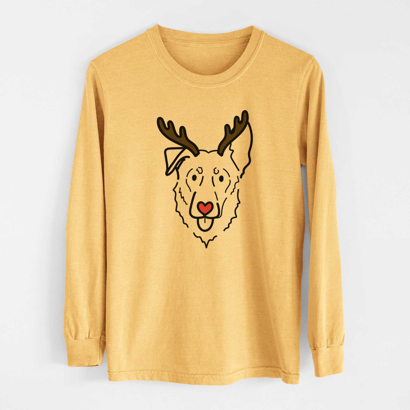Red Nose Shepherd Mix - Bodhi - Heavyweight 100% Cotton Long Sleeve