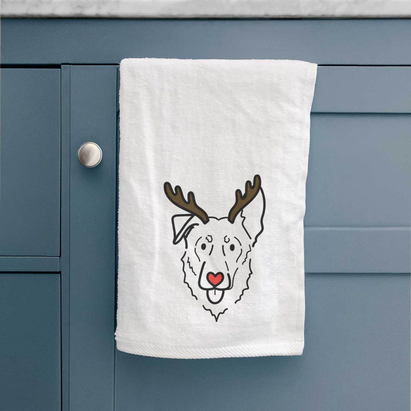 Red Nose Shepherd Mix - Bodhi - Decorative Hand Towel
