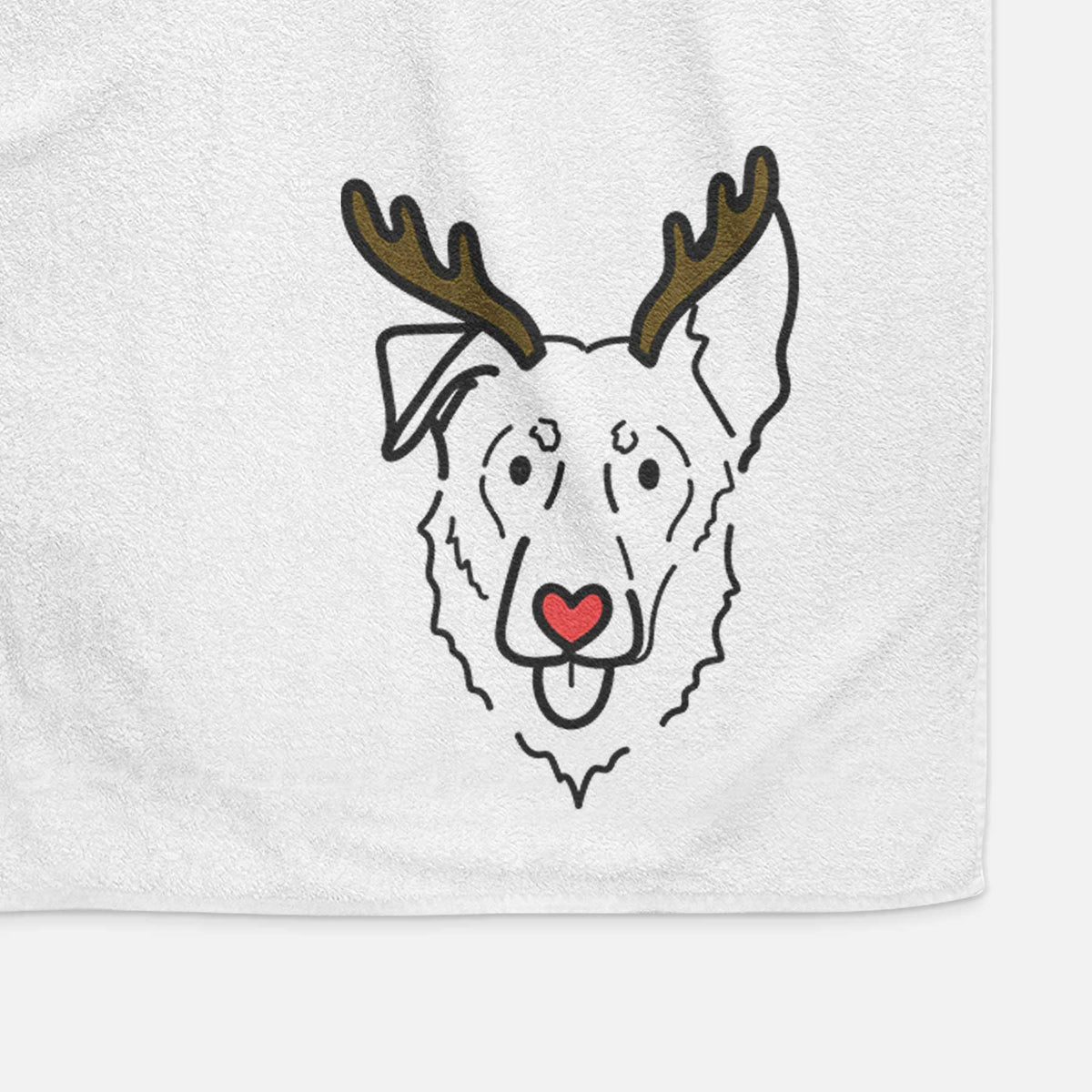 Red Nose Shepherd Mix - Bodhi - Decorative Hand Towel