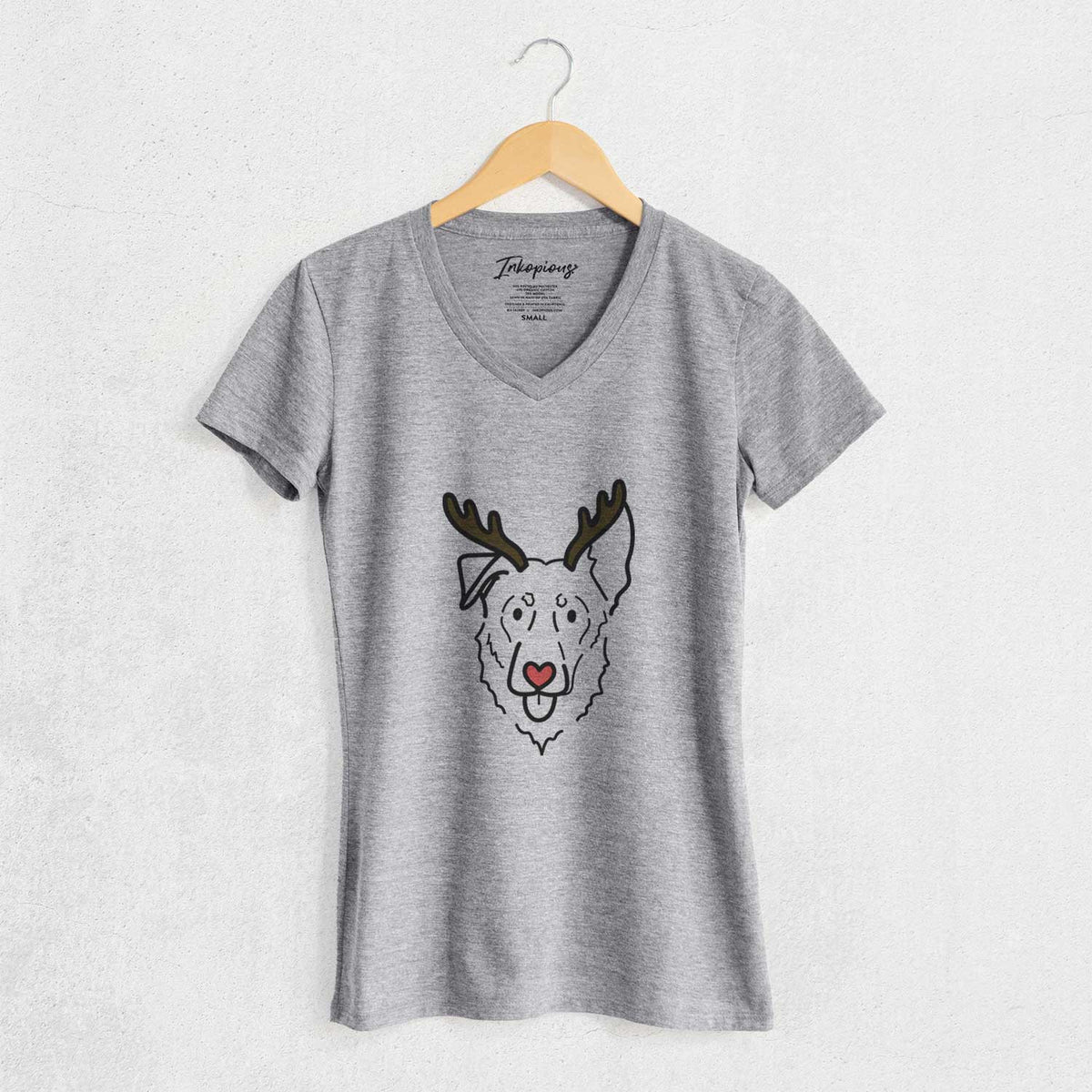 Red Nose Shepherd Mix - Bodhi - Women's V-neck Shirt
