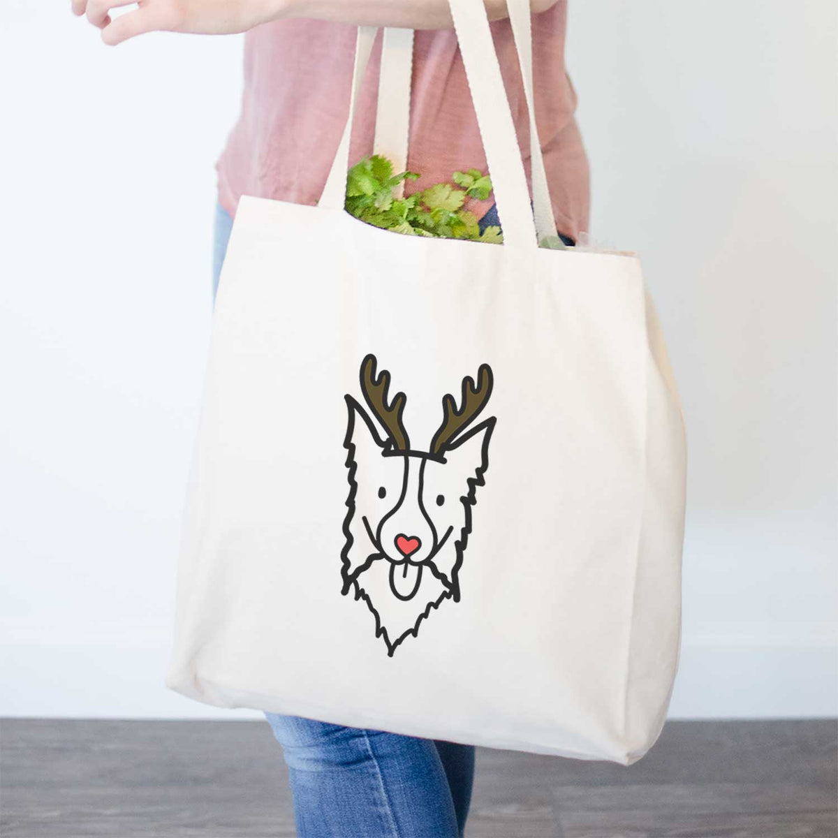 Red Nose Border Collie - Tote Bag