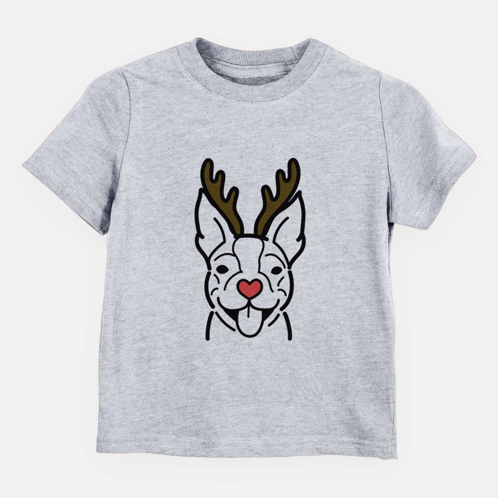 Red Nose Happy Boston Terrier - Kids/Youth/Toddler Shirt