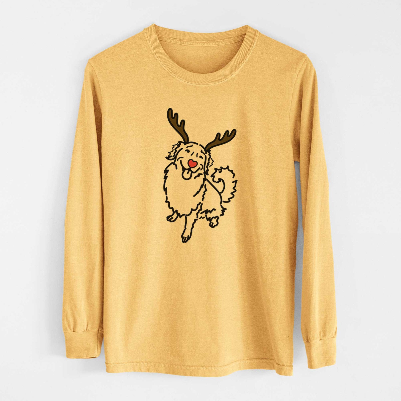 Red Nose Golden Retriever - Brinkley - Heavyweight 100% Cotton Long Sleeve