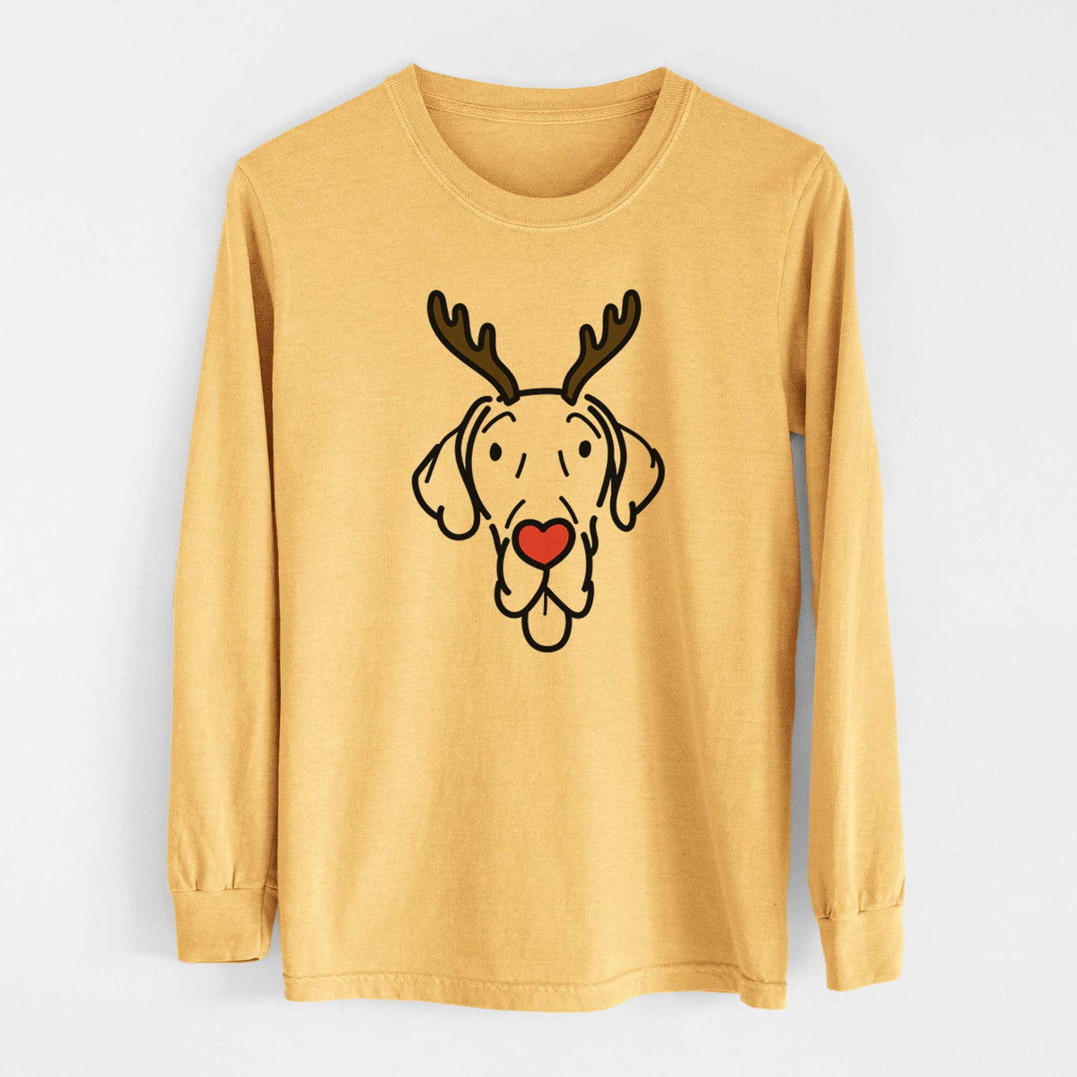 Red Nose Great Dane - Bruce - Heavyweight 100% Cotton Long Sleeve