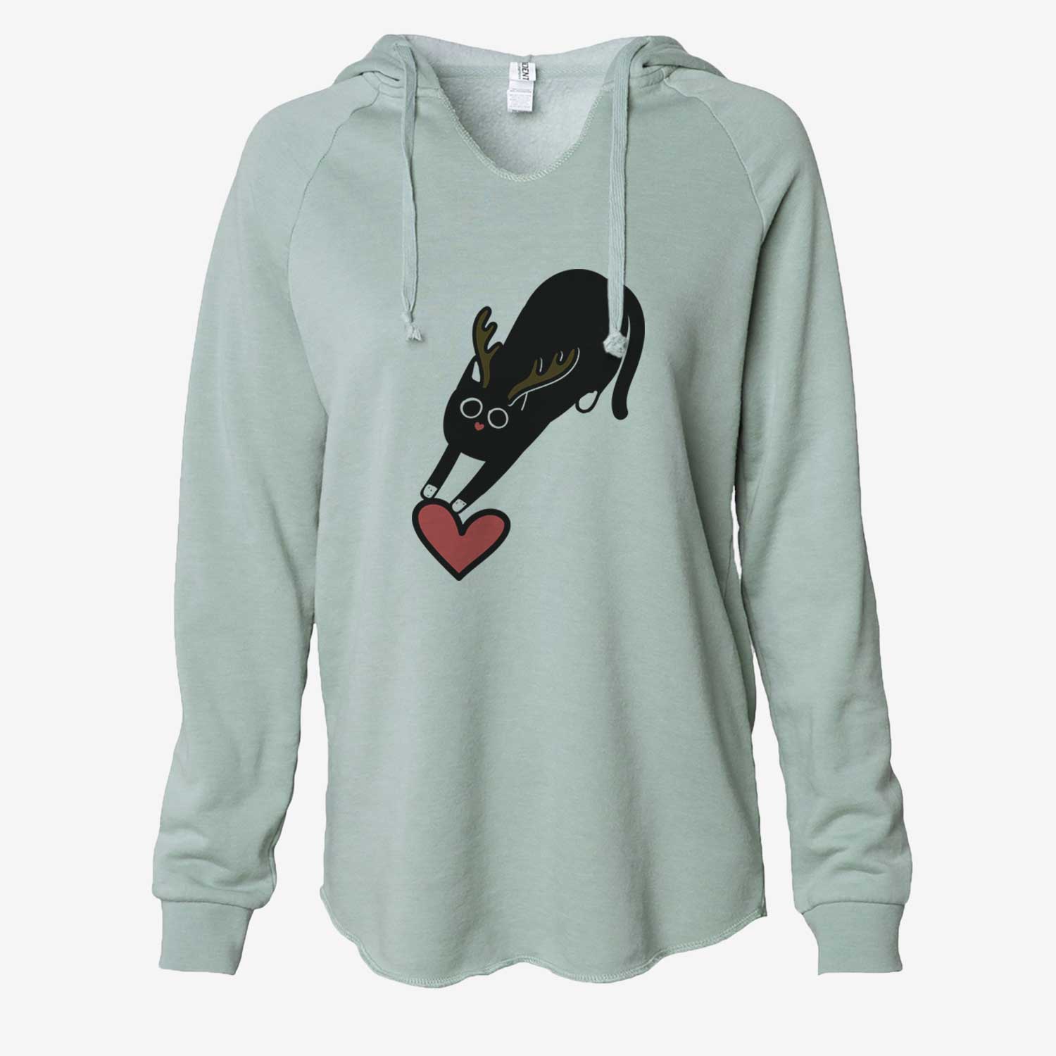 Red Nose Black Cat - Bug - Cali Wave Hooded Sweatshirt
