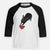 Red Nose Black Cat - Bug - Youth 3/4 Long Sleeve