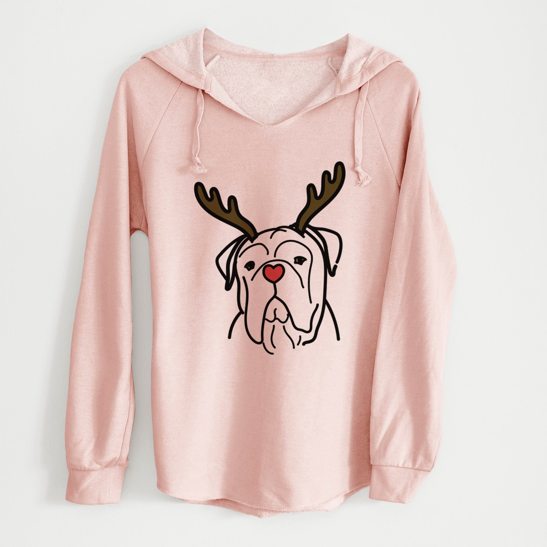 Red Nose Bull Mastiff - Vivian - Cali Wave Hooded Sweatshirt