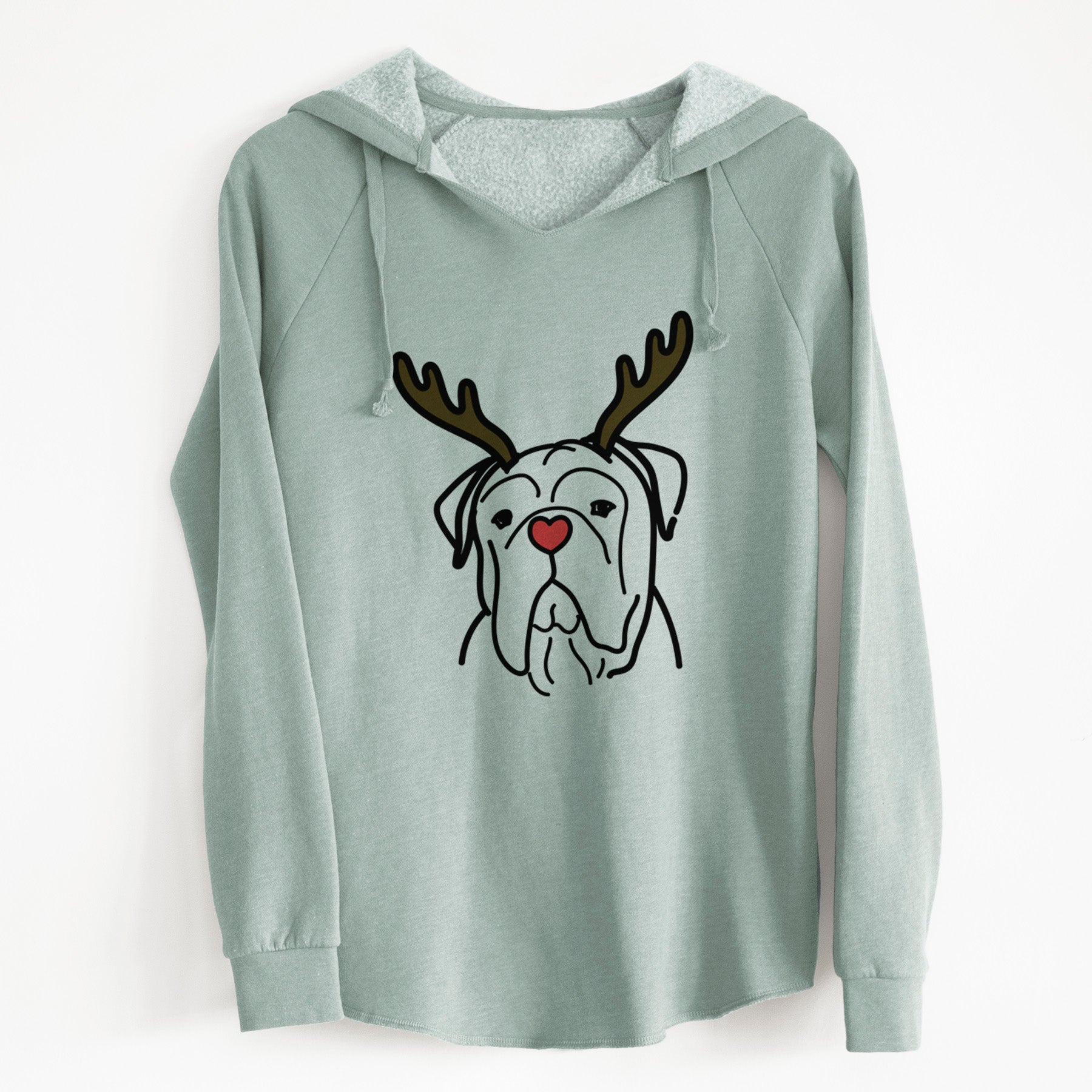 Red Nose Bull Mastiff - Vivian - Cali Wave Hooded Sweatshirt