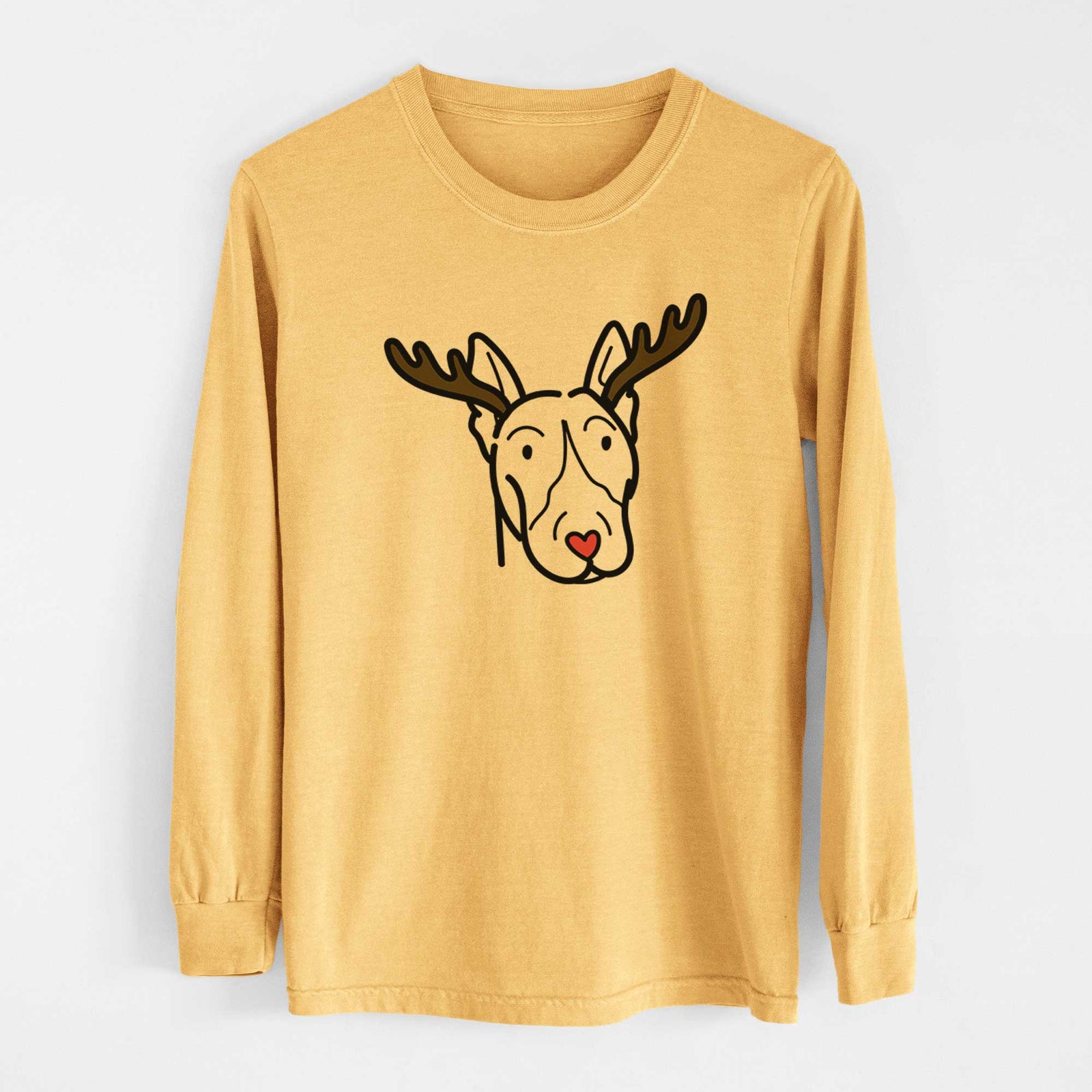 Red Nose Bull Terrier - Heavyweight 100% Cotton Long Sleeve
