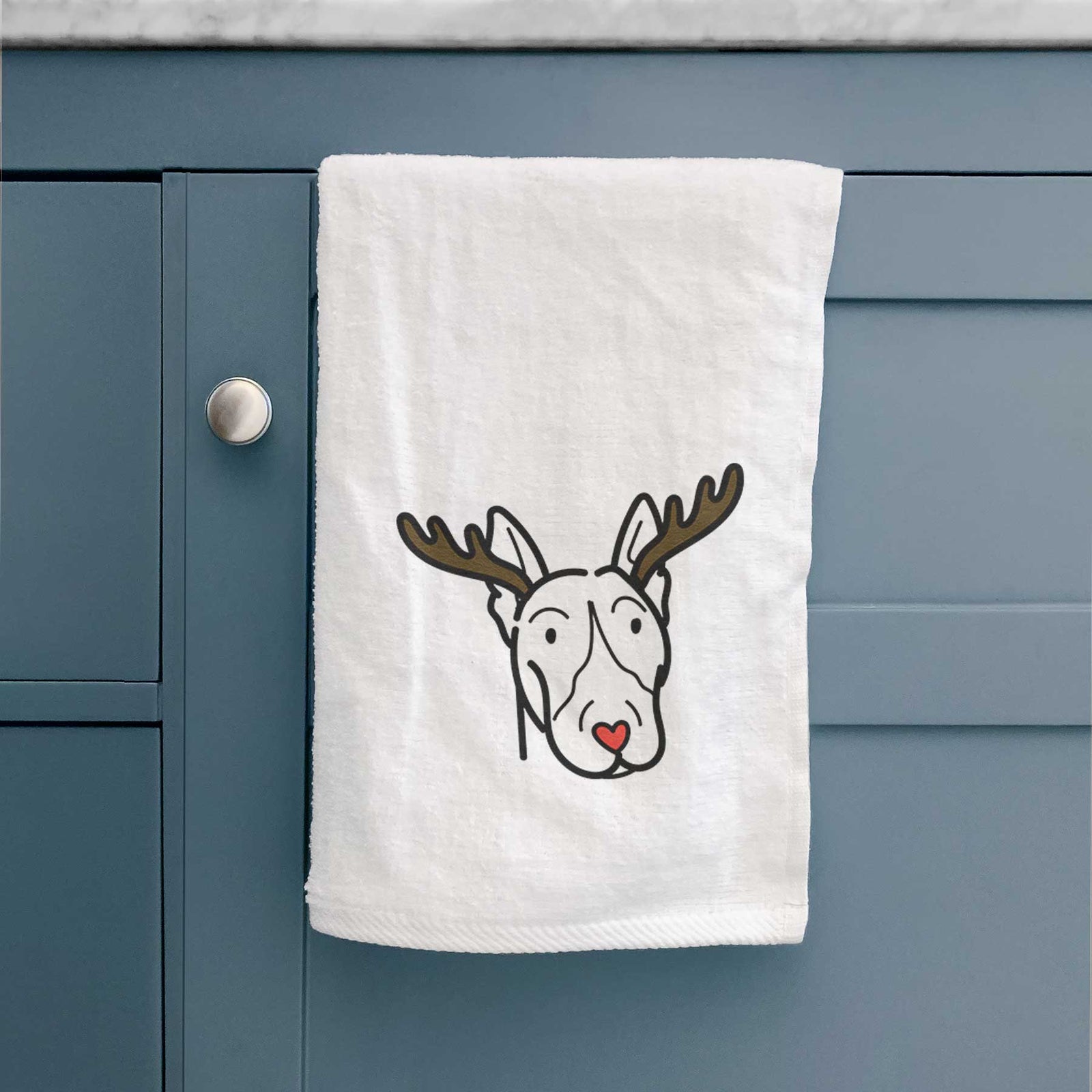Red Nose Bull Terrier - Decorative Hand Towel