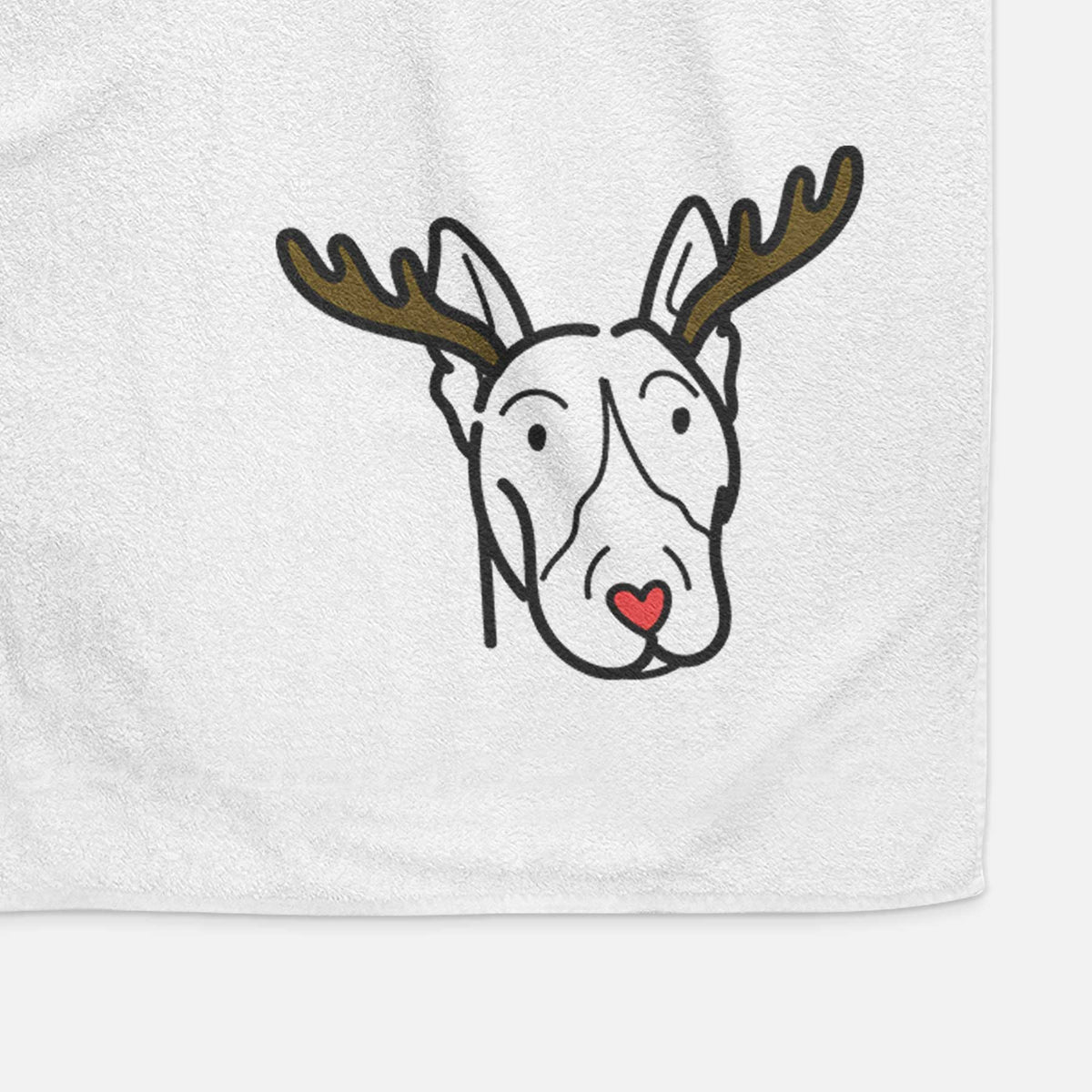 Red Nose Bull Terrier - Decorative Hand Towel