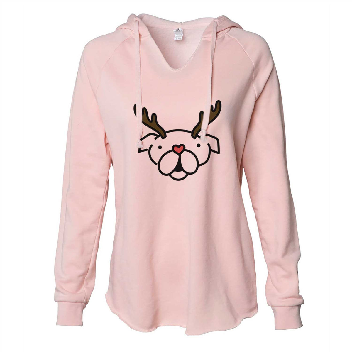 Red Nose English Bulldog - Cali Wave Hooded Sweatshirt