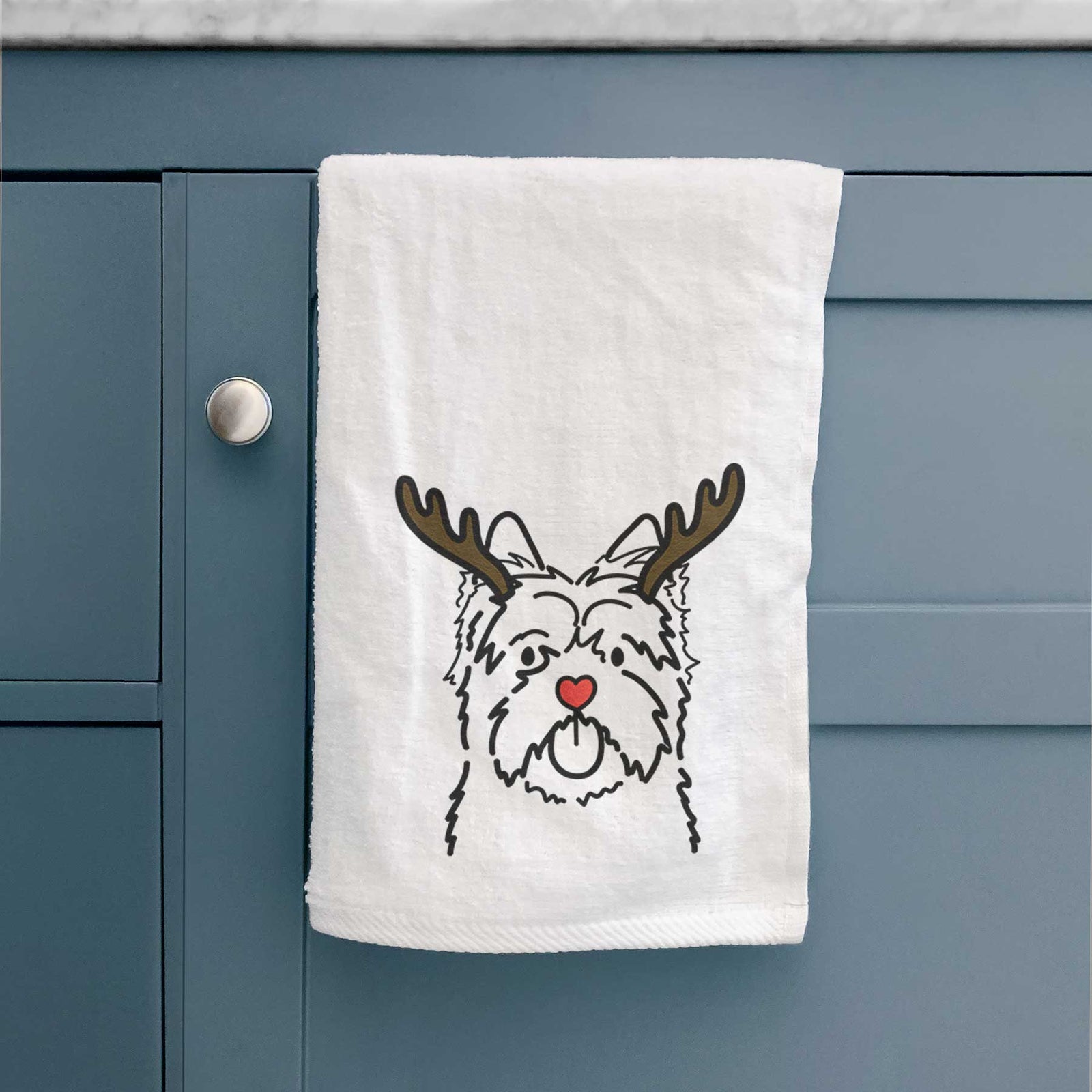 Red Nose Cairn Terrier - Decorative Hand Towel