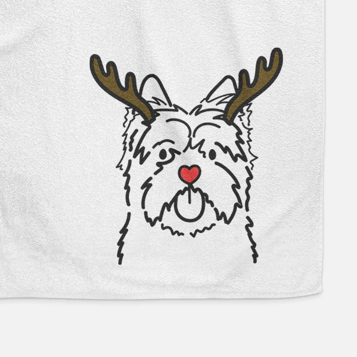 Red Nose Cairn Terrier - Decorative Hand Towel