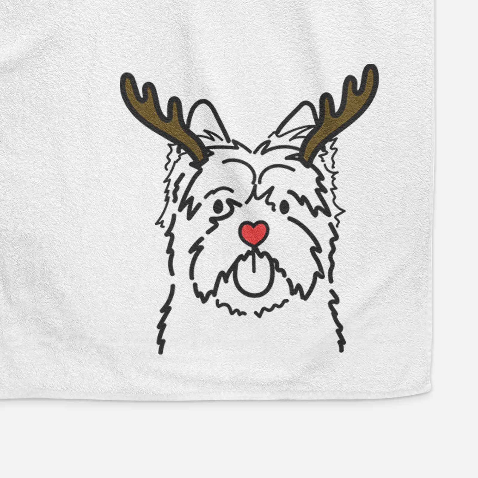 Red Nose Cairn Terrier - Decorative Hand Towel