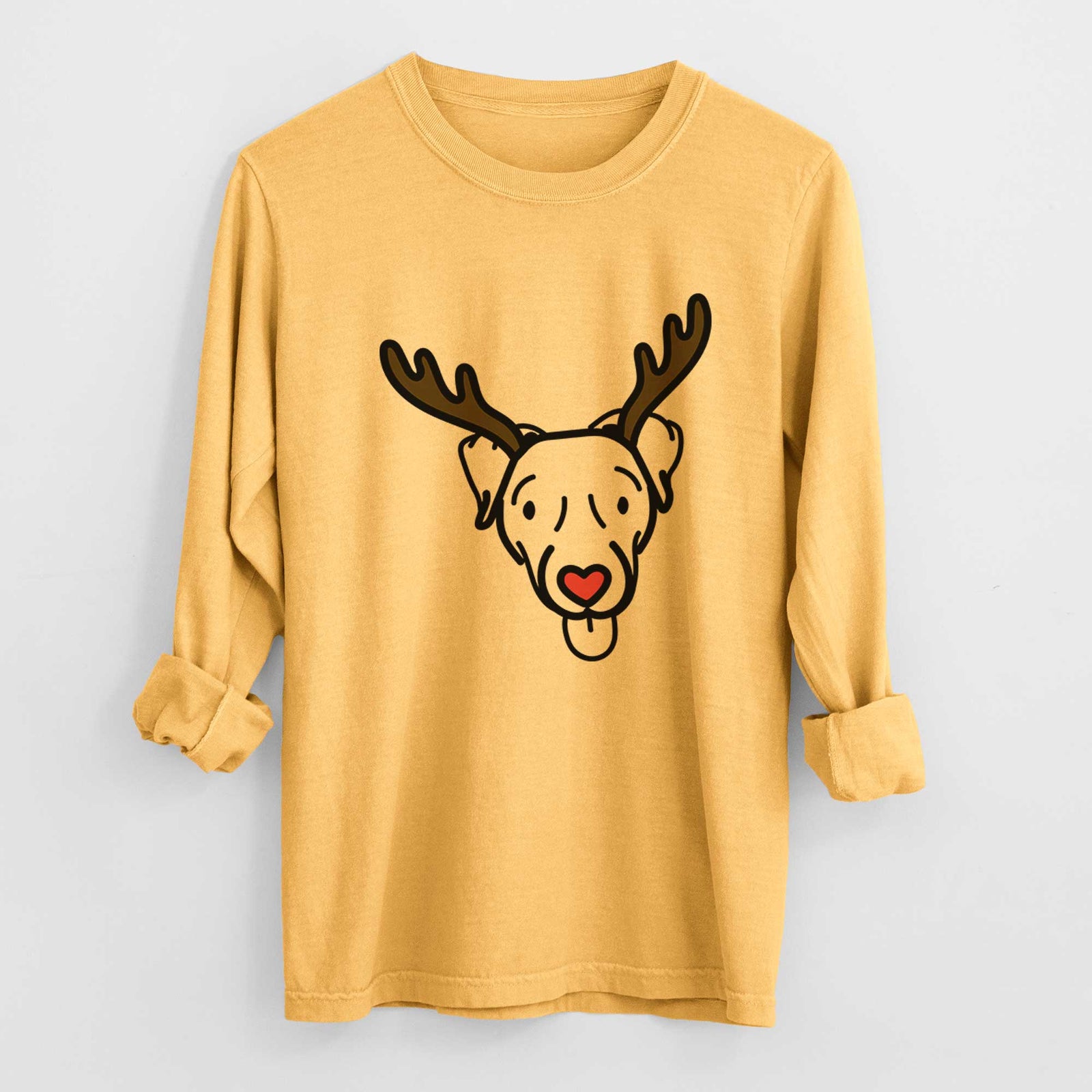 Red Nose Jack Russell Terrier - Cammy - Heavyweight 100% Cotton Long Sleeve