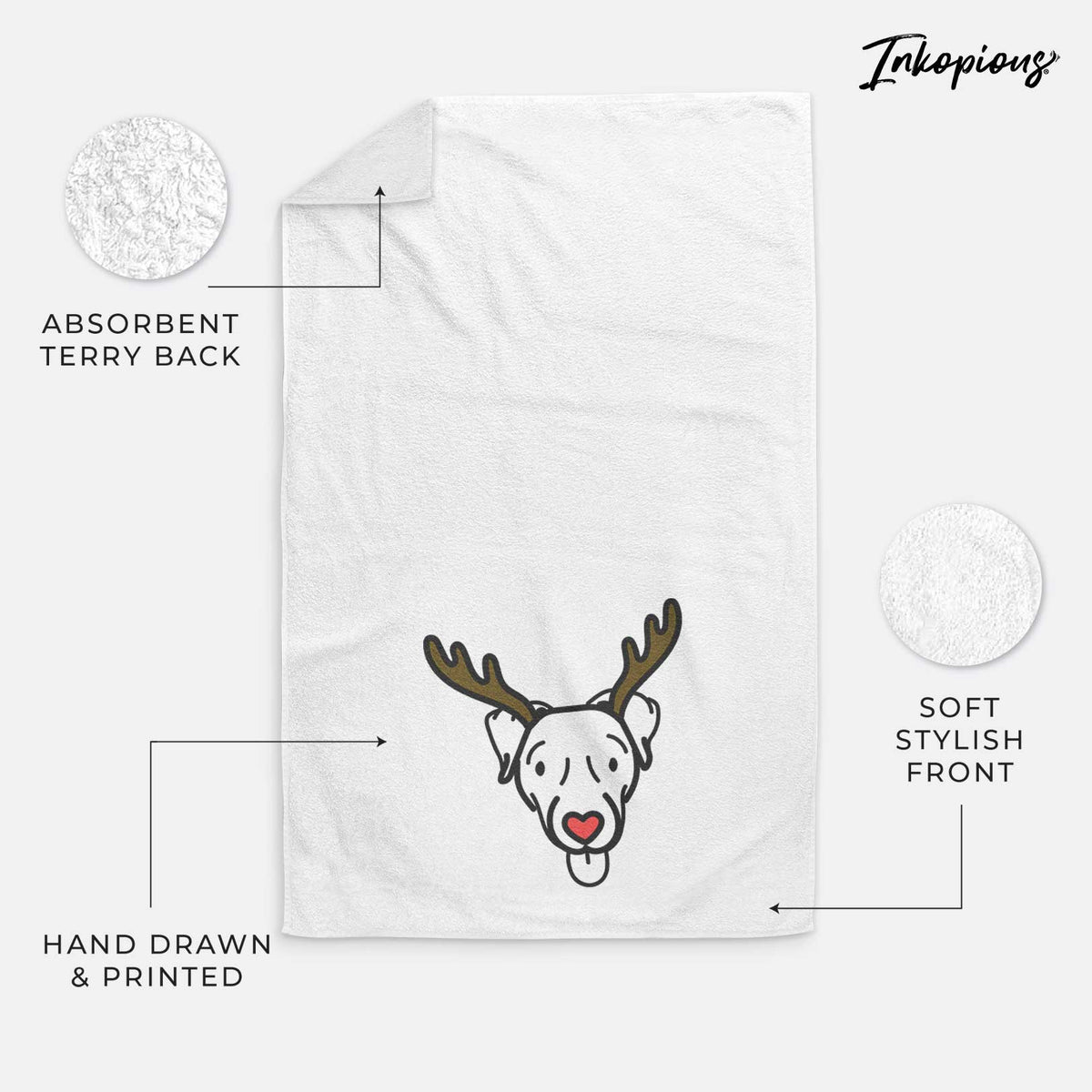 Red Nose Jack Russell Terrier - Cammy - Decorative Hand Towel