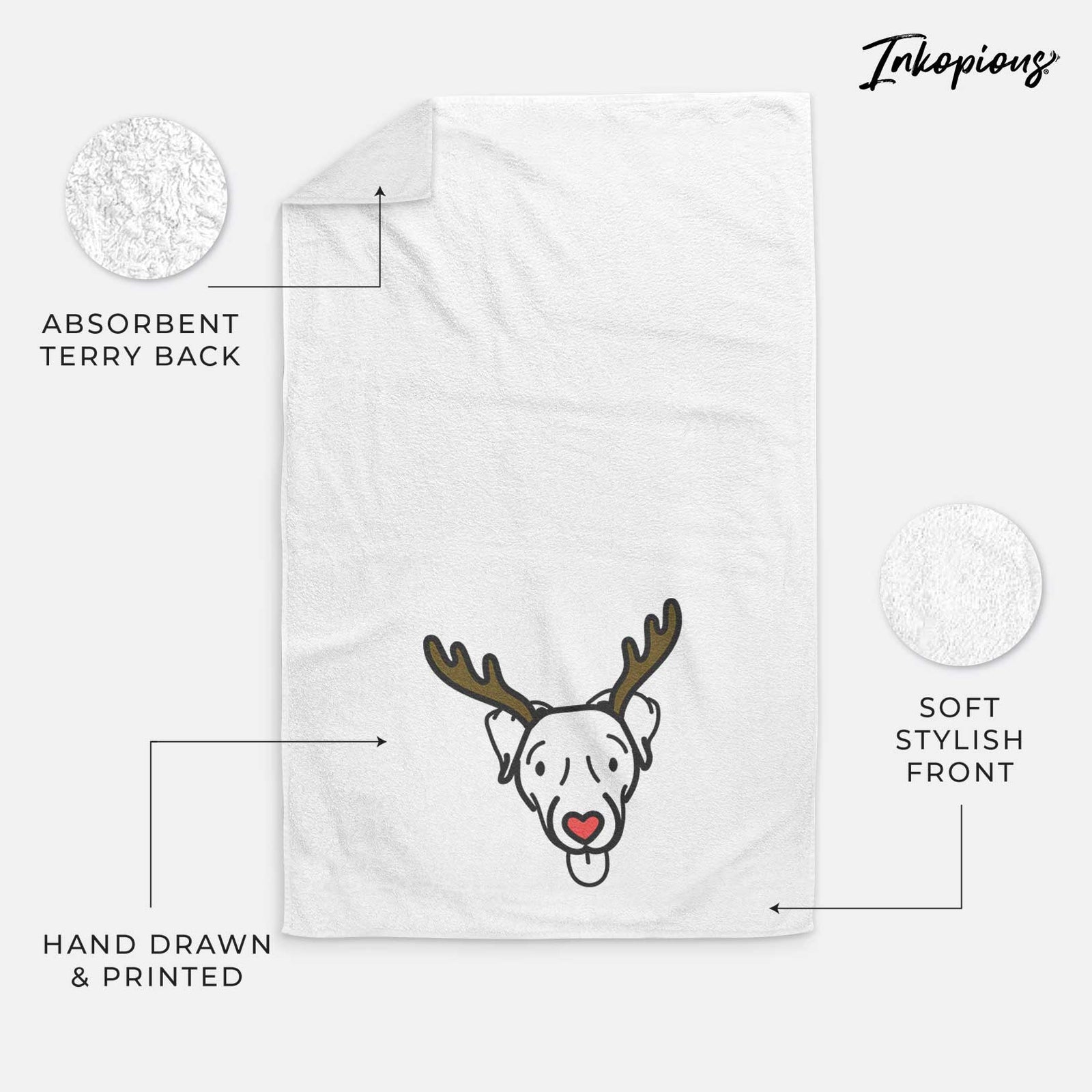 Red Nose Jack Russell Terrier - Cammy - Decorative Hand Towel