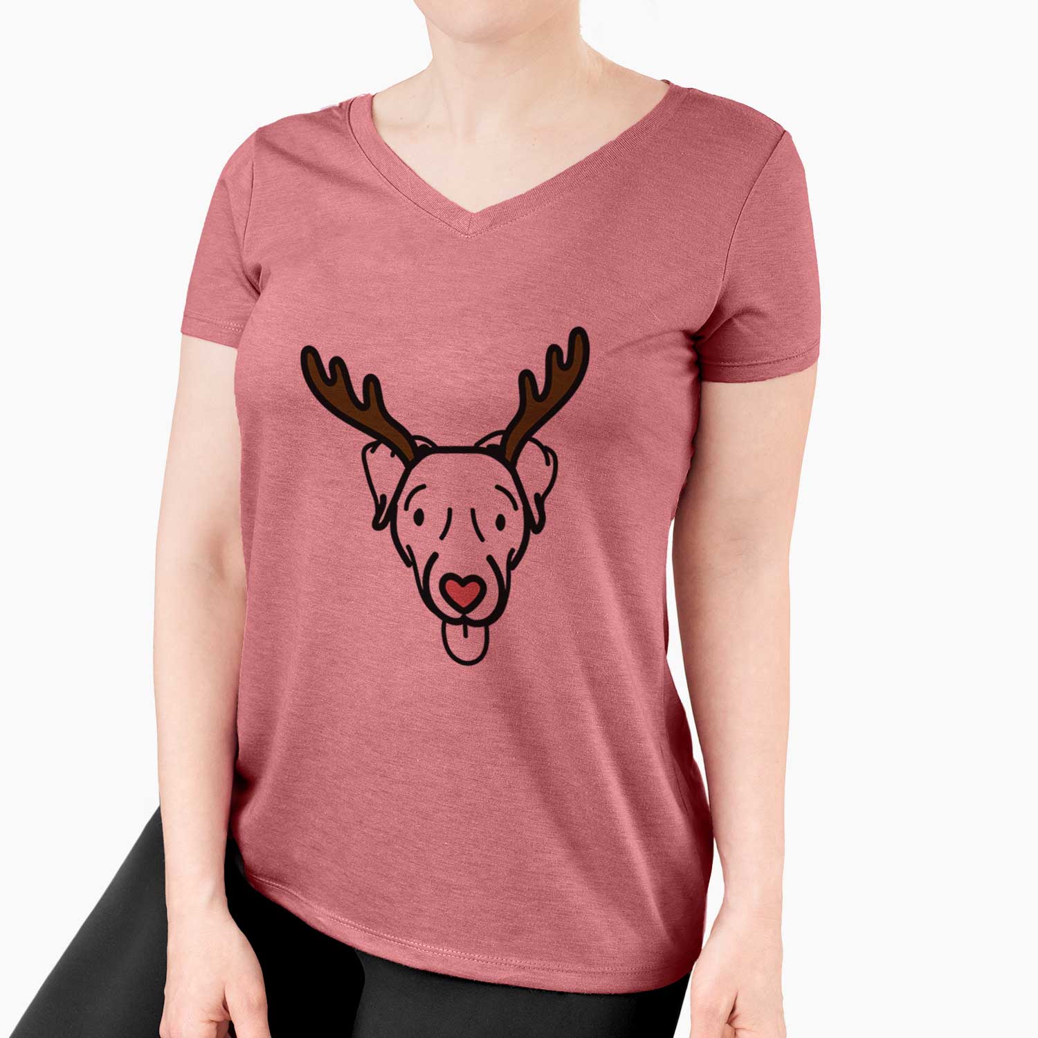 Red Nose Jack Russell Terrier - Cammy - Women's V-neck Shirt