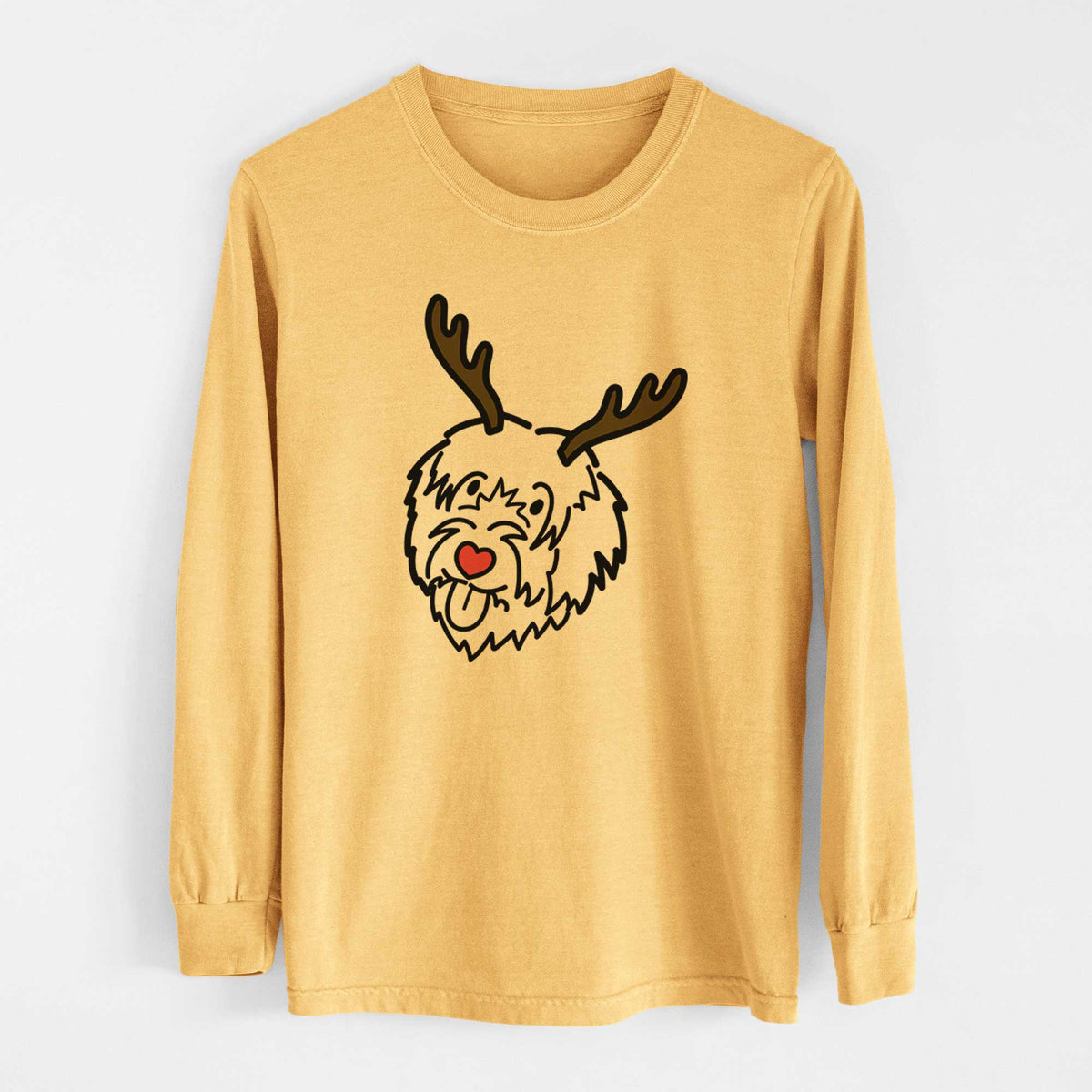 Red Nose Catalan Sheepdog - Heavyweight 100% Cotton Long Sleeve