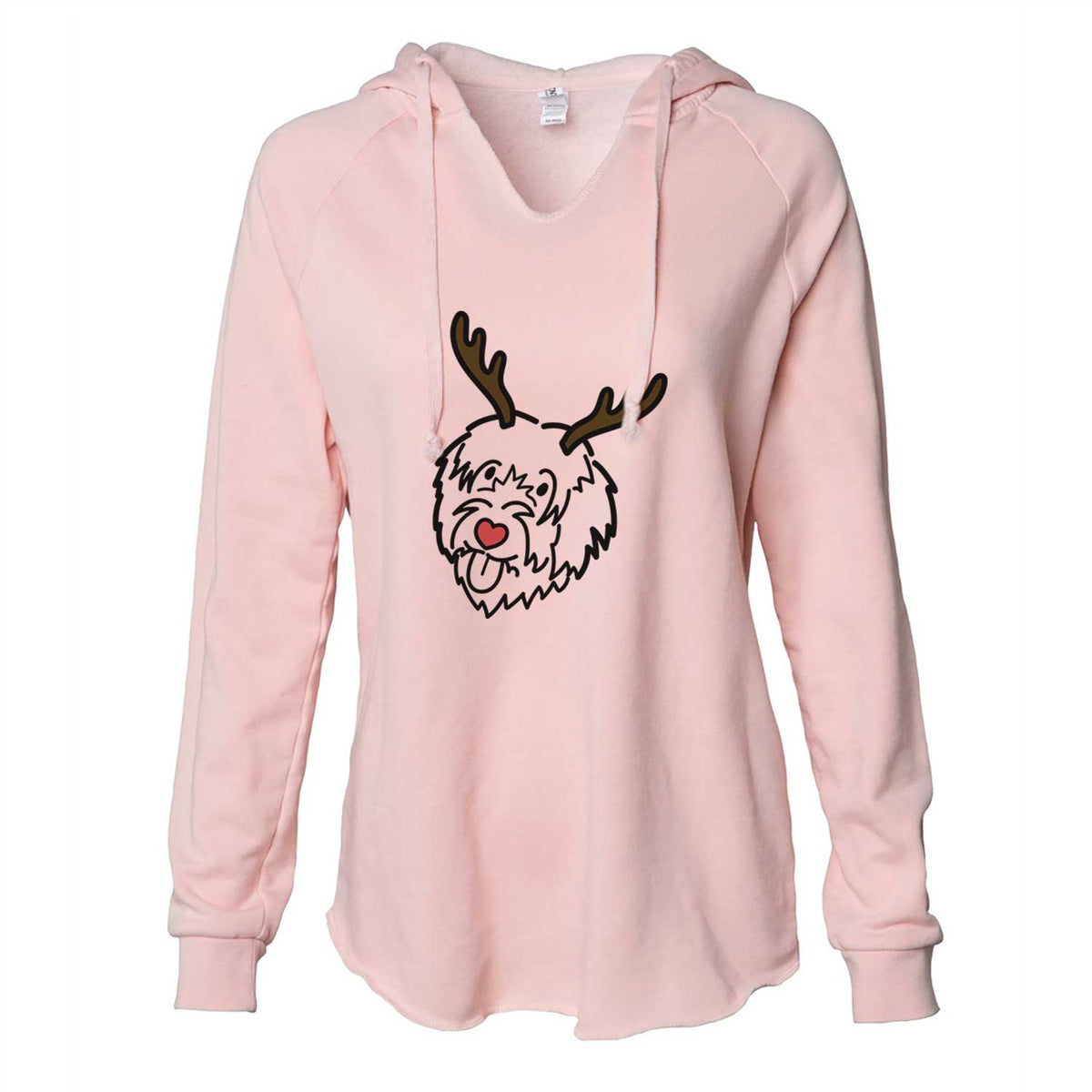 Red Nose Catalan Sheepdog - Cali Wave Hooded Sweatshirt