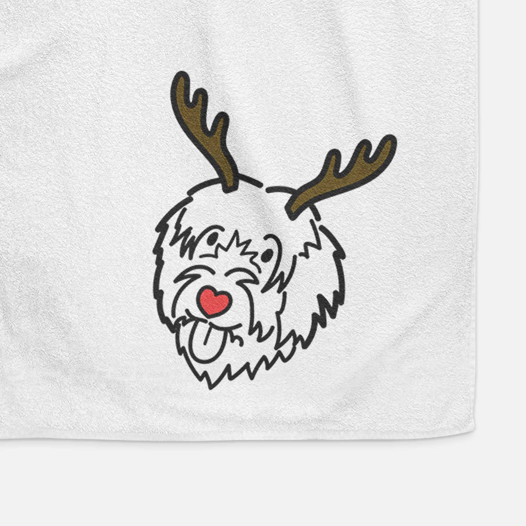 Red Nose Catalan Sheepdog - Decorative Hand Towel