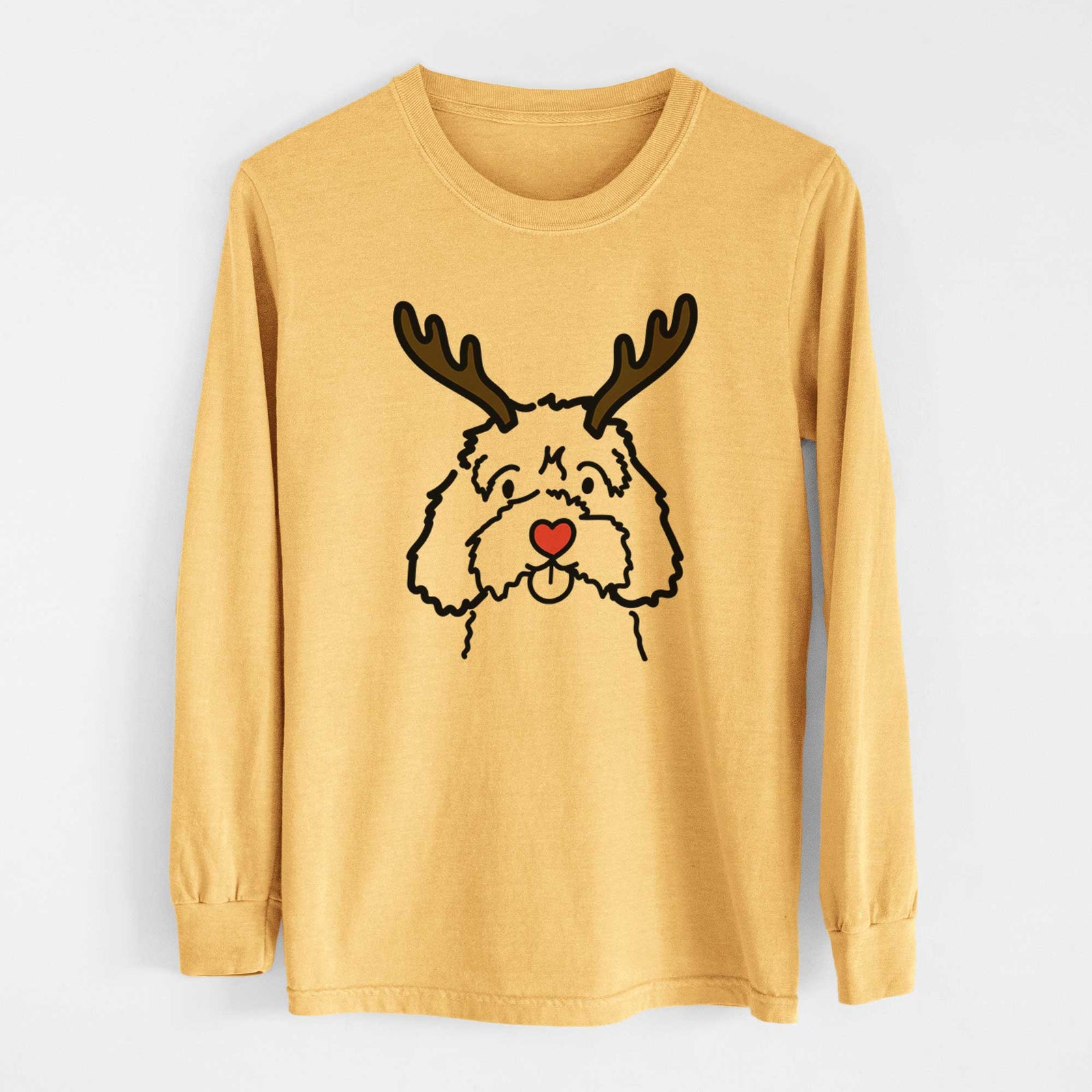 Red Nose Cavapoo - Heavyweight 100% Cotton Long Sleeve