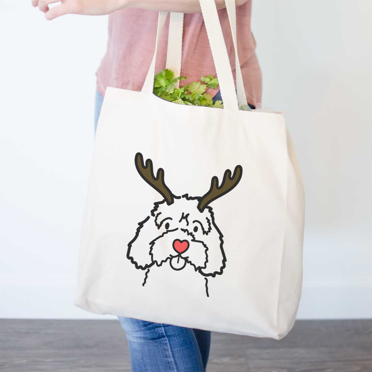 Red Nose Cavapoo - Tote Bag