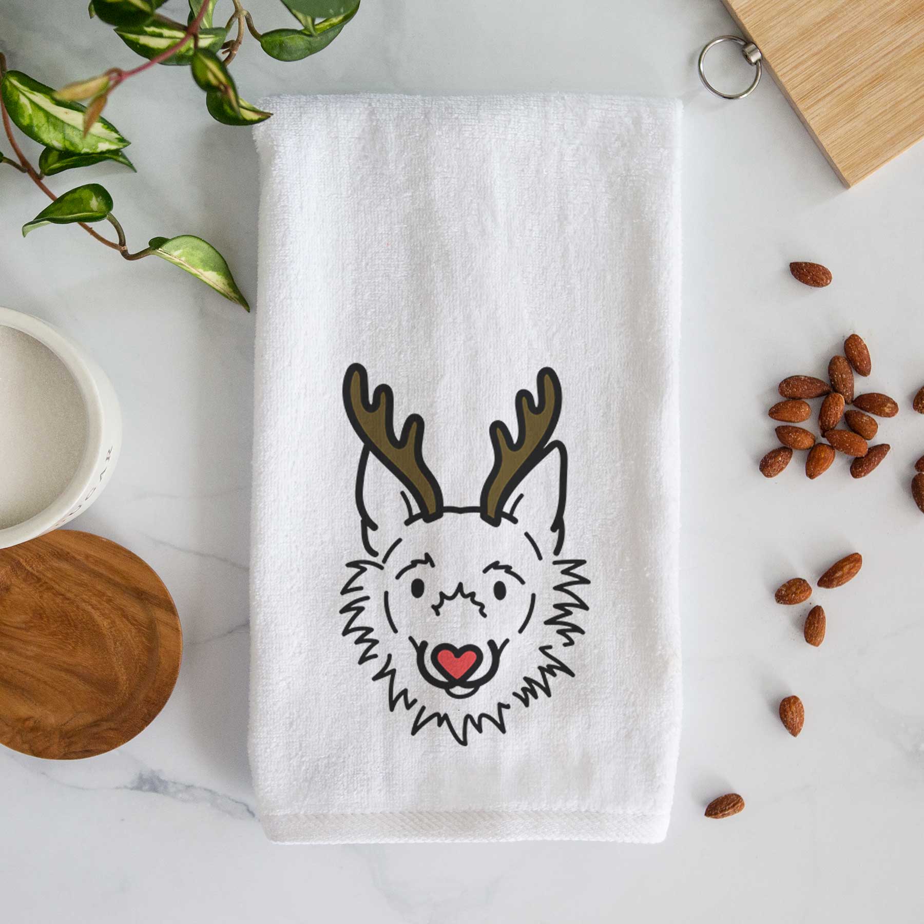 Red Nose Super Mutt - Chewy - Decorative Hand Towel