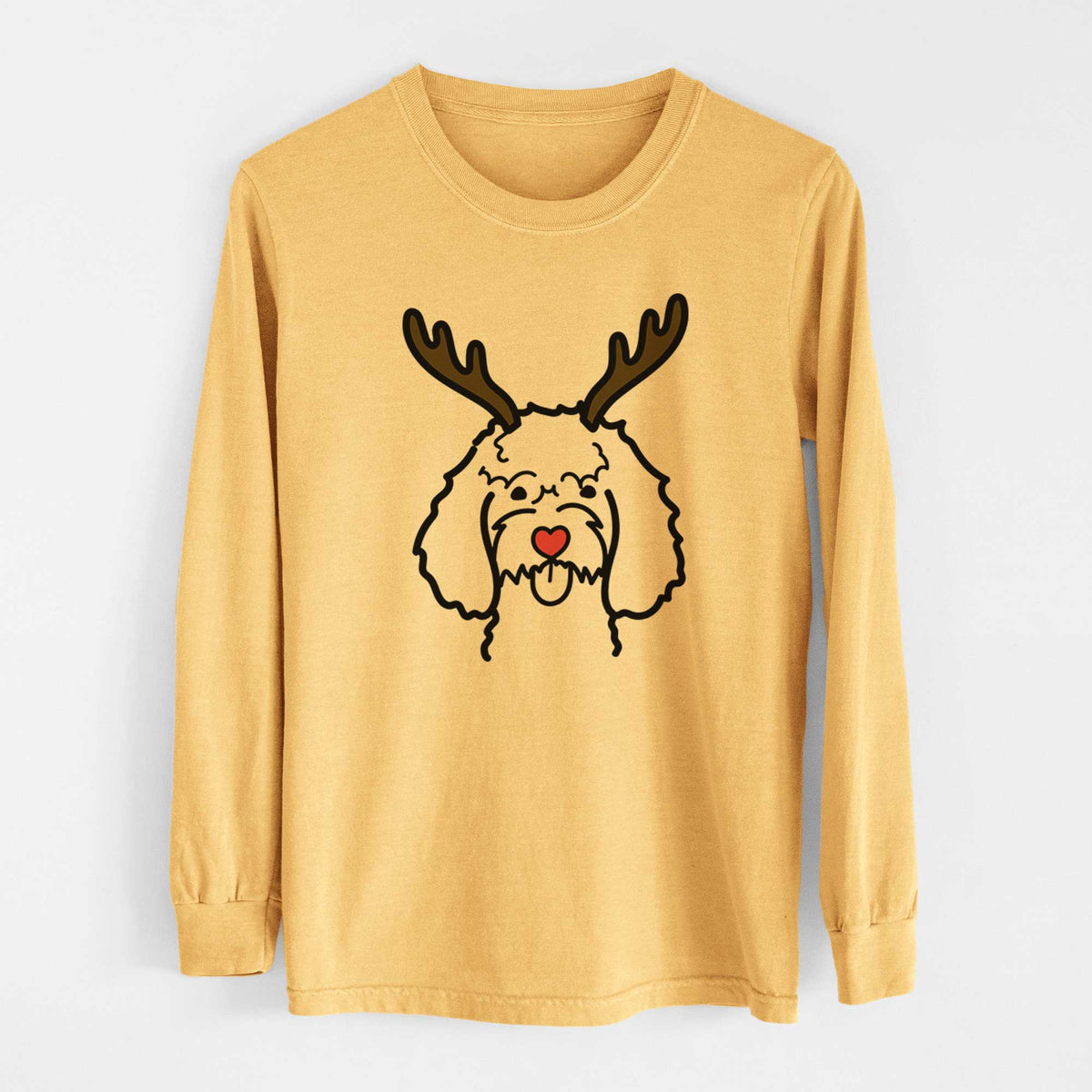 Red Nose Cockapoo - Heavyweight 100% Cotton Long Sleeve