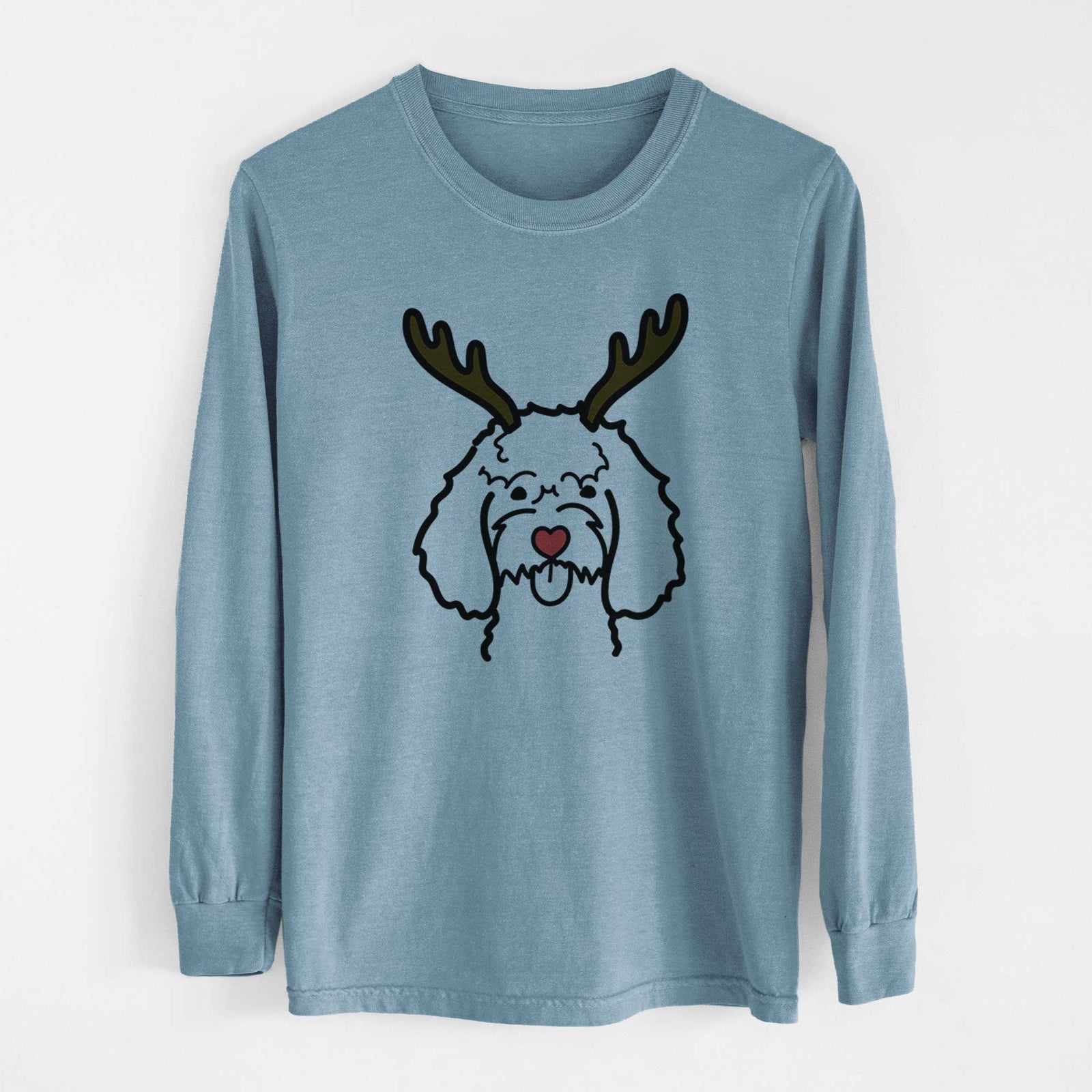 Red Nose Cockapoo - Heavyweight 100% Cotton Long Sleeve