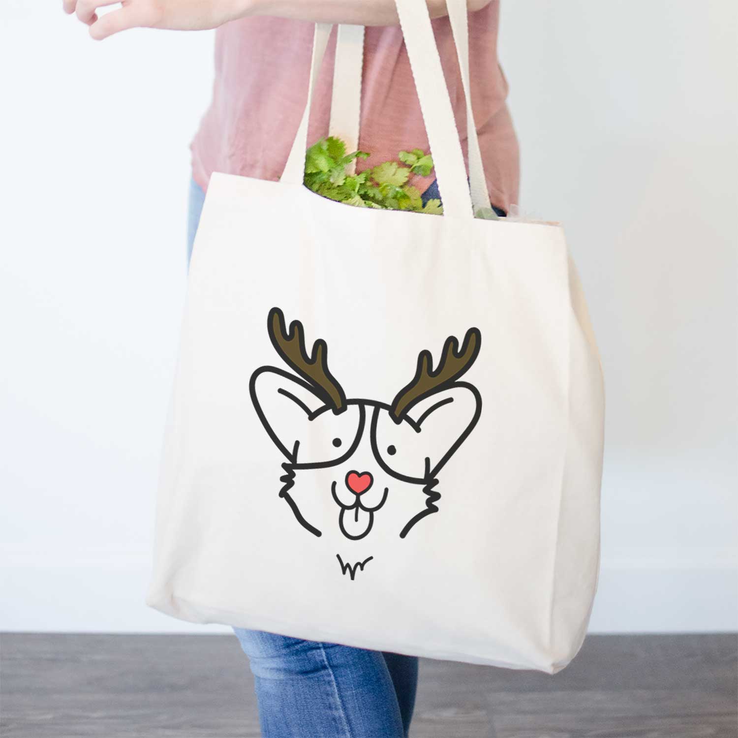 Red Nose Corgi - Tote Bag