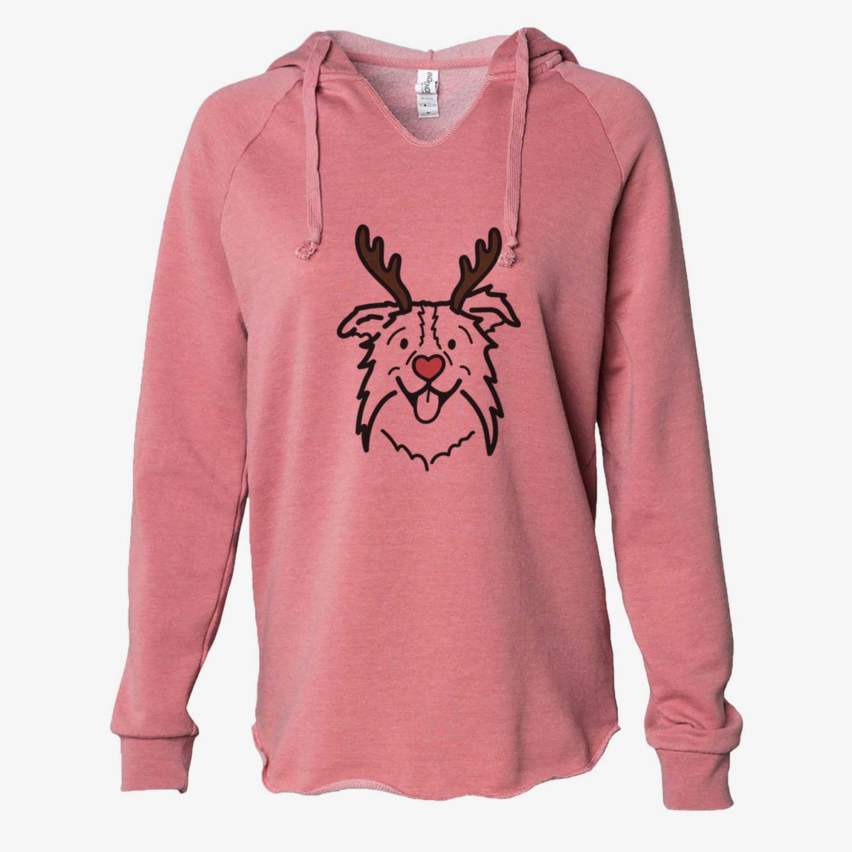 Red Nose Border Collie - Cricket - Cali Wave Hooded Sweatshirt