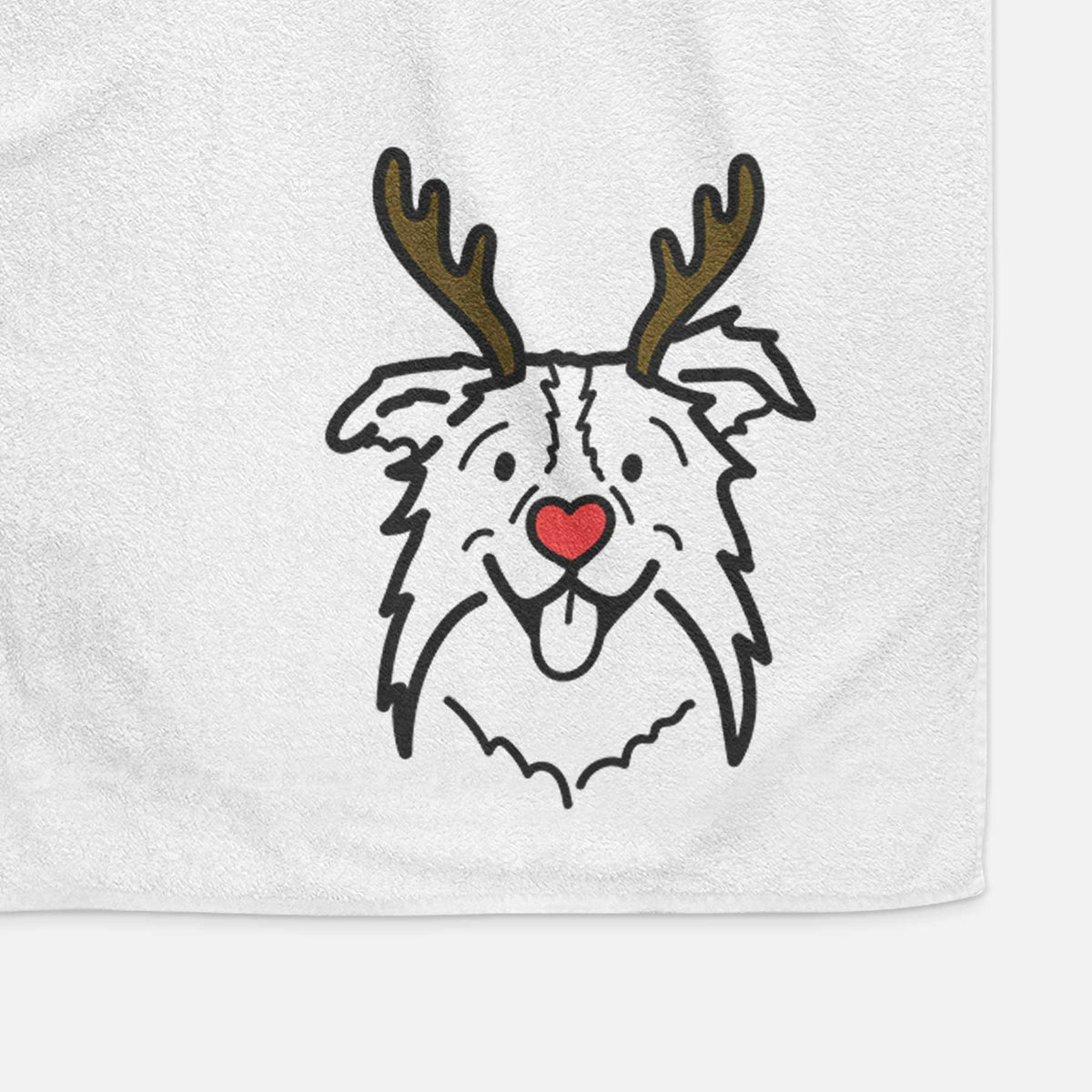 Red Nose Border Collie - Cricket - Decorative Hand Towel