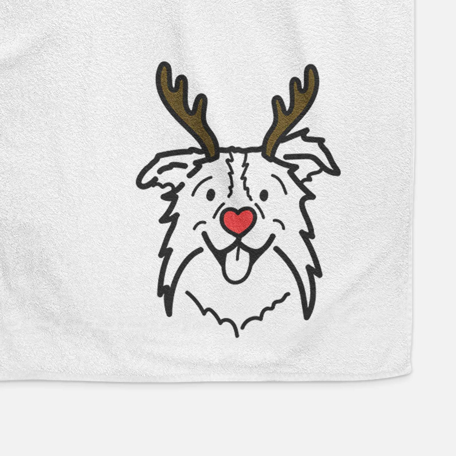 Red Nose Border Collie - Cricket - Decorative Hand Towel