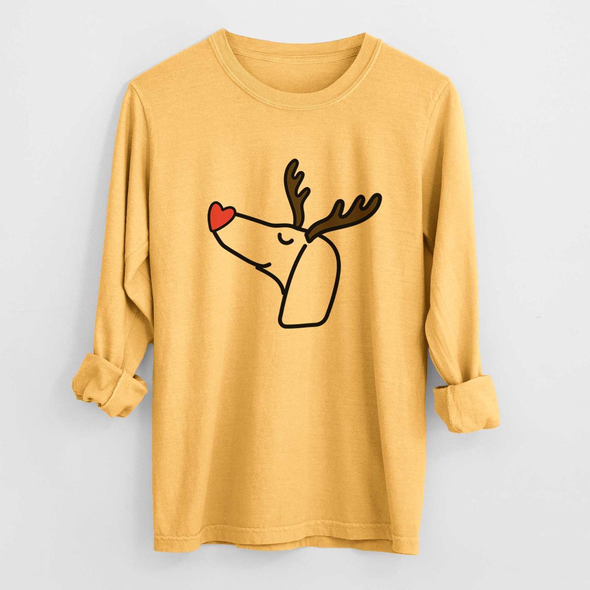 Red Nose Dachshund - Heavyweight 100% Cotton Long Sleeve