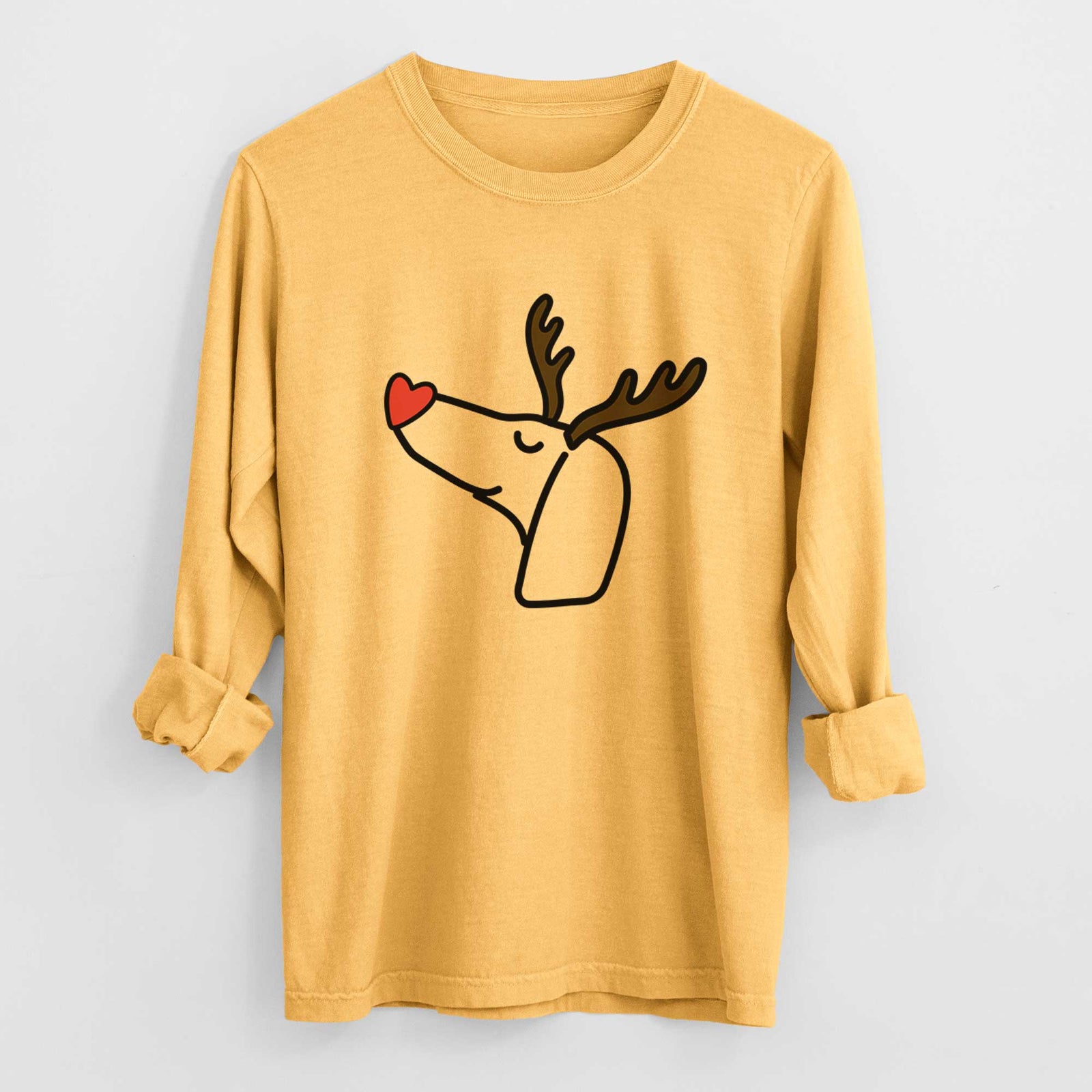 Red Nose Dachshund - Heavyweight 100% Cotton Long Sleeve