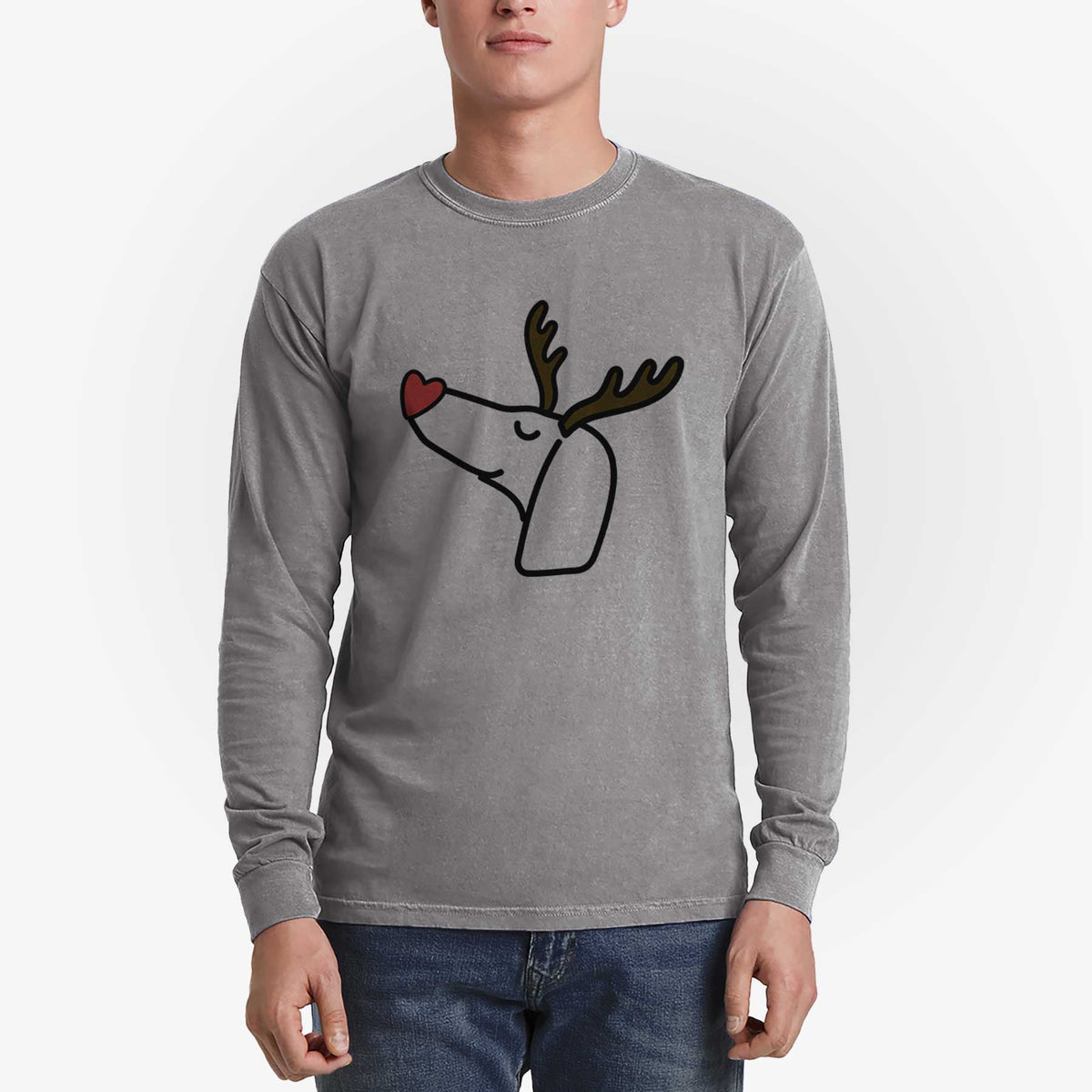 Red Nose Dachshund - Heavyweight 100% Cotton Long Sleeve