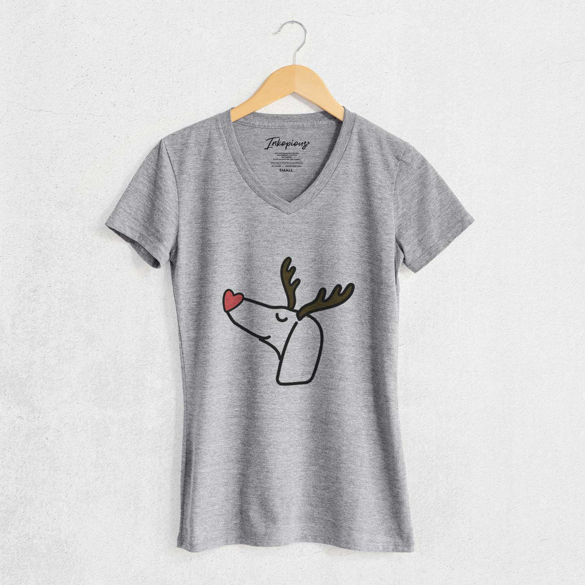 Red Nose Dachshund - Women's V-neck Shirt