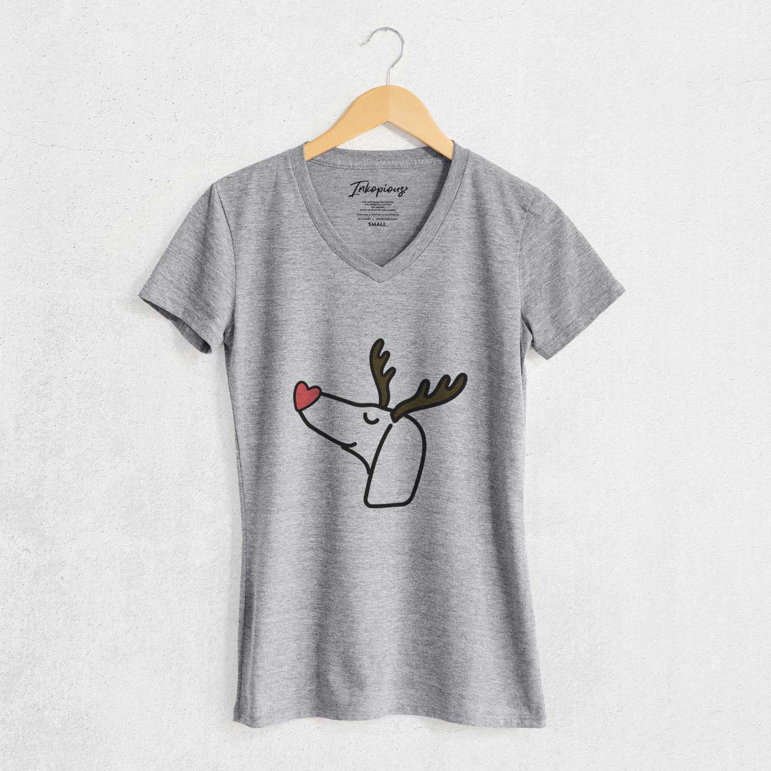 Red Nose Dachshund - Women's V-neck Shirt