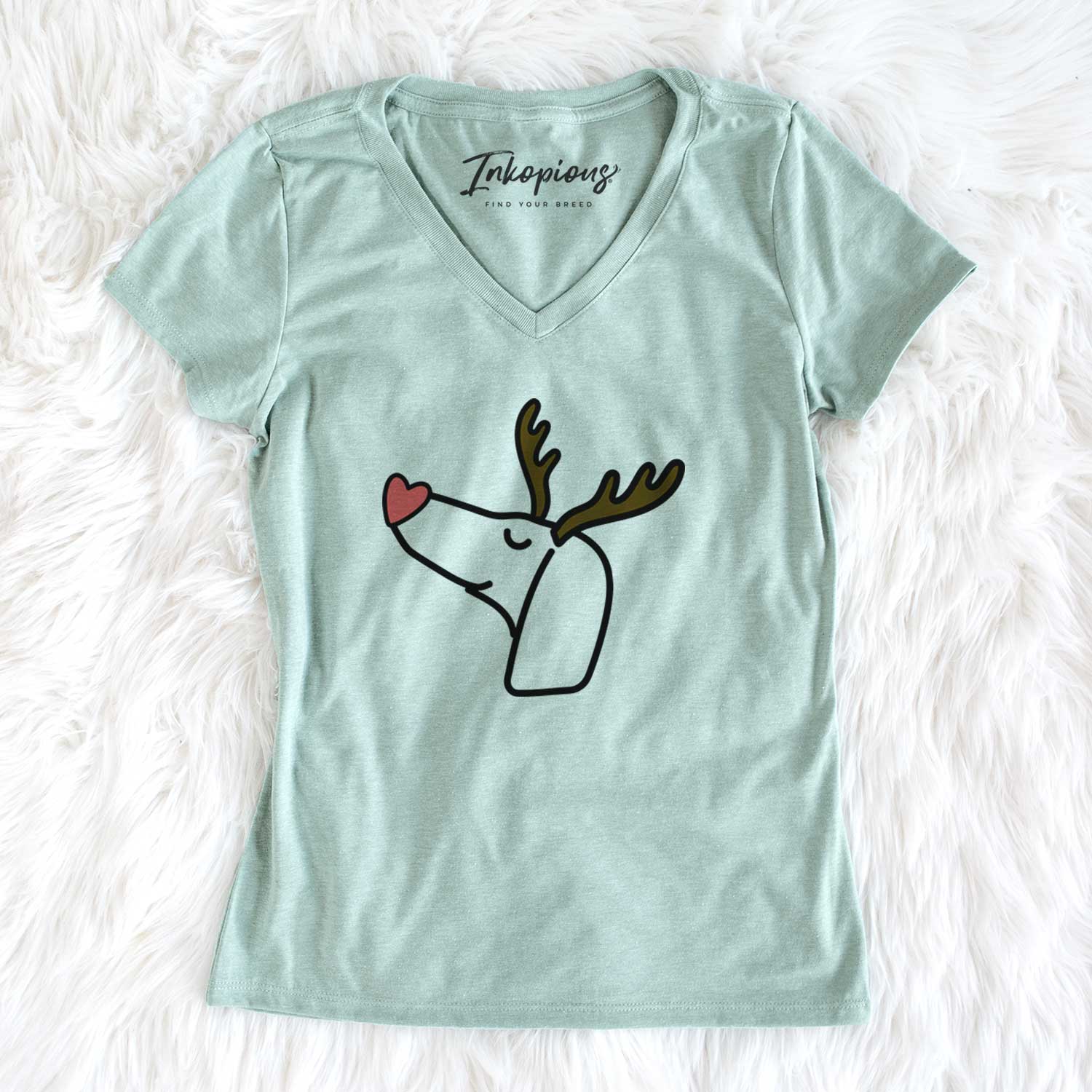 Red Nose Dachshund - Women's V-neck Shirt