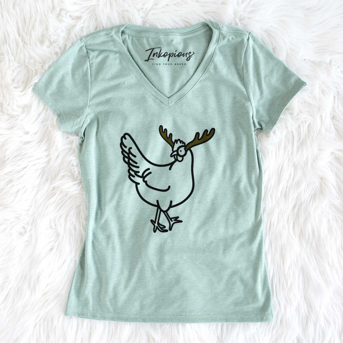 Red Nose Chicken - Daisy - Women&#39;s V-neck Shirt